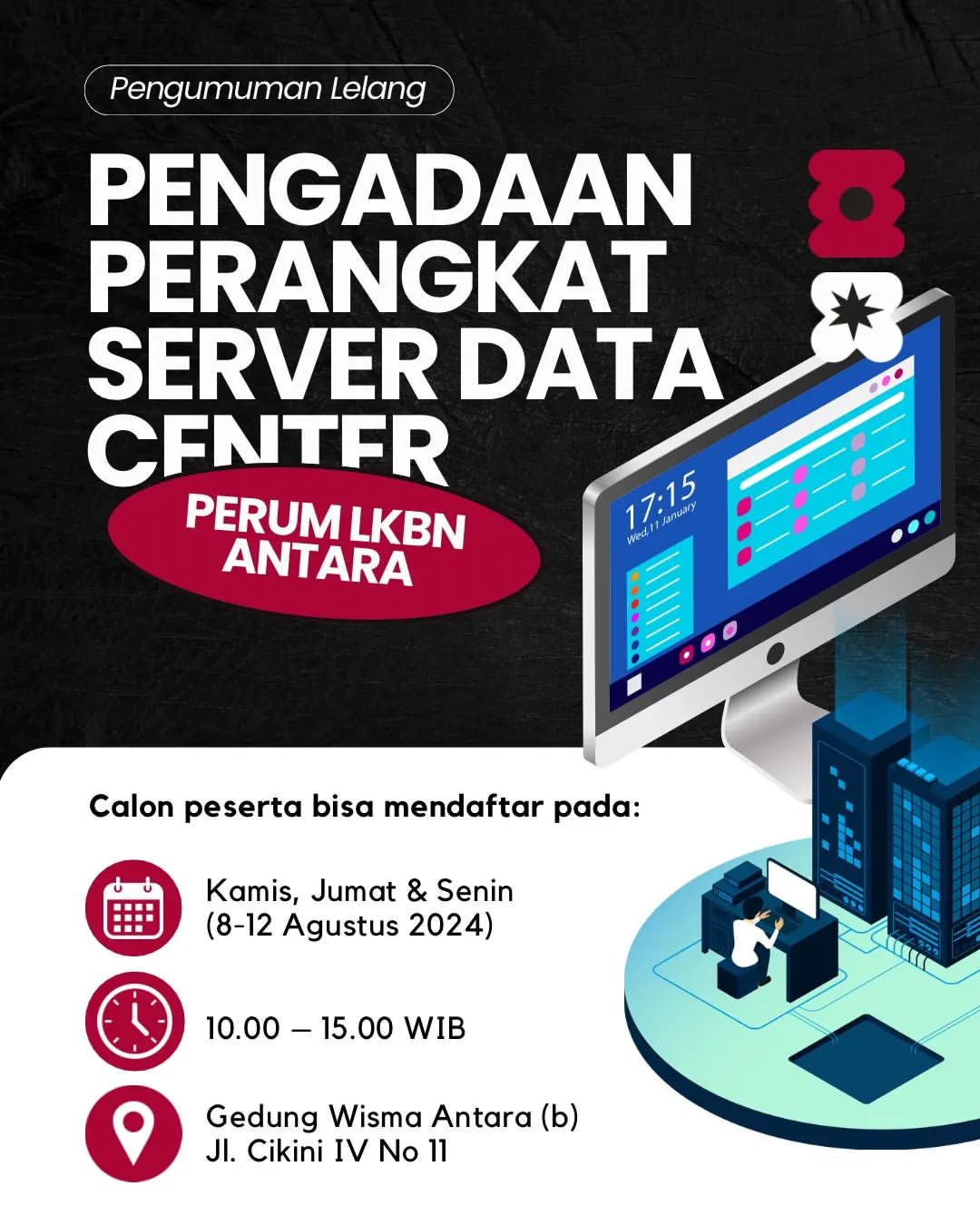 Lelang Perangkat Server Data Center oleh Perum LKBN Antara
