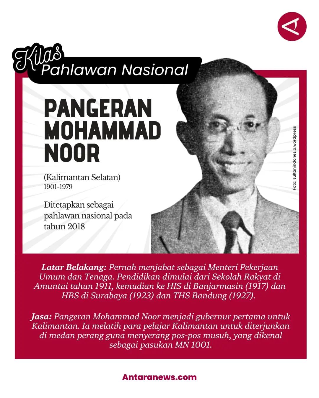 Pangeran Mohammad Noor: Pahlawan Nasional dari Kalimantan Selatan