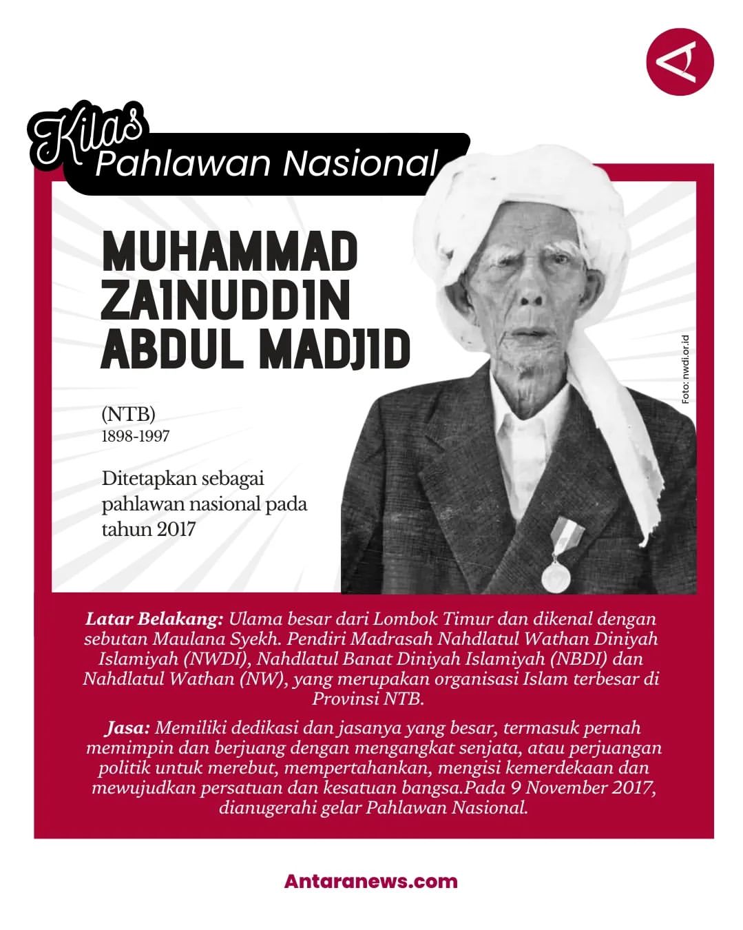  mengenal Pahlawan Nasional Muhammad Zainuddin Abdul Madjid