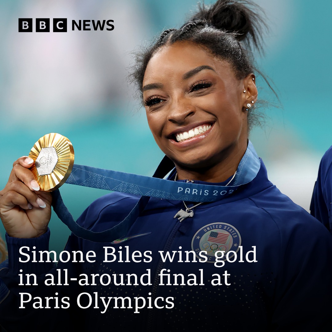 Simone Biles Menangkan Gelar All-Around di Olimpiade Paris