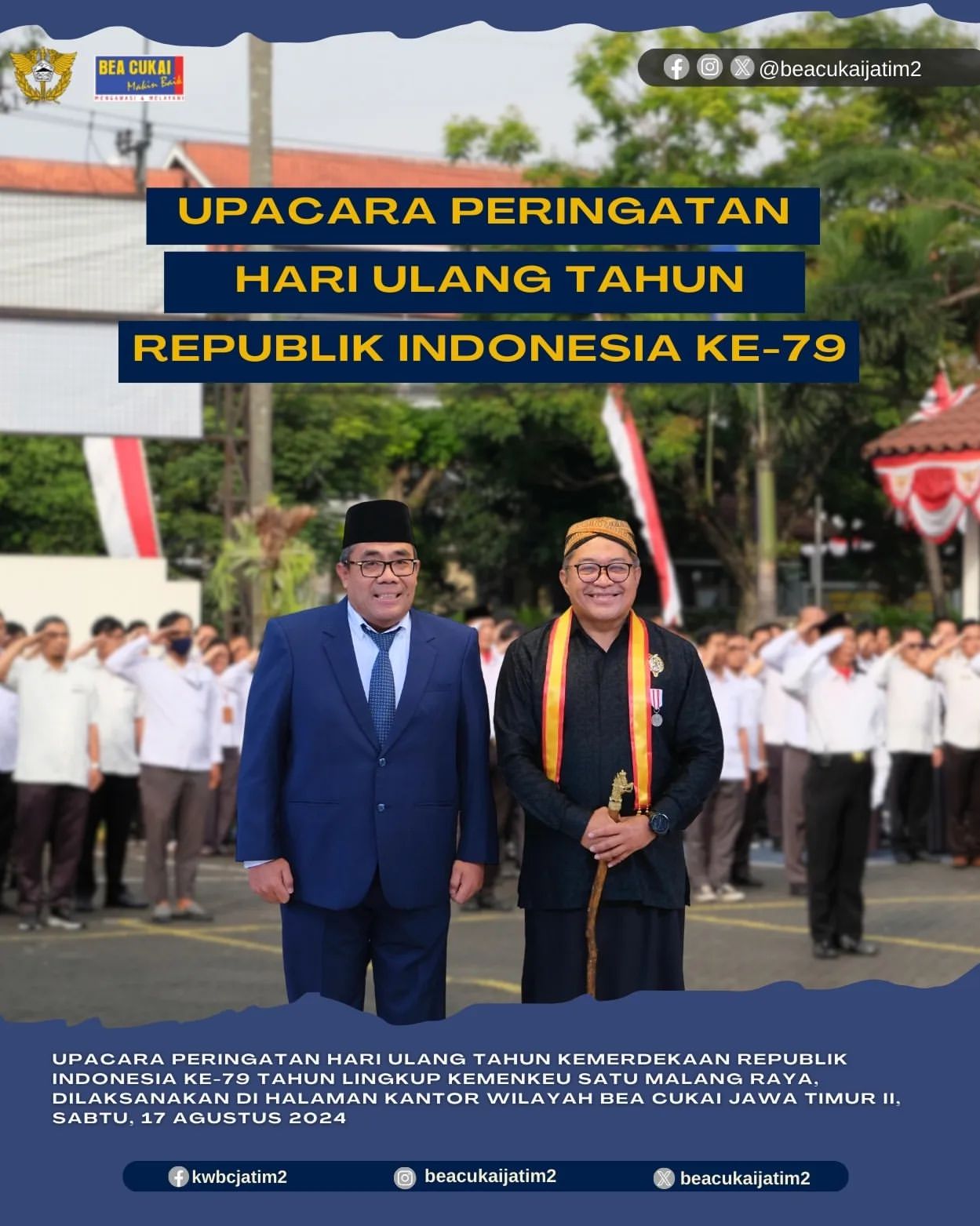 Peringatan Hari Kemerdekaan ke-79 di Jawa Timur