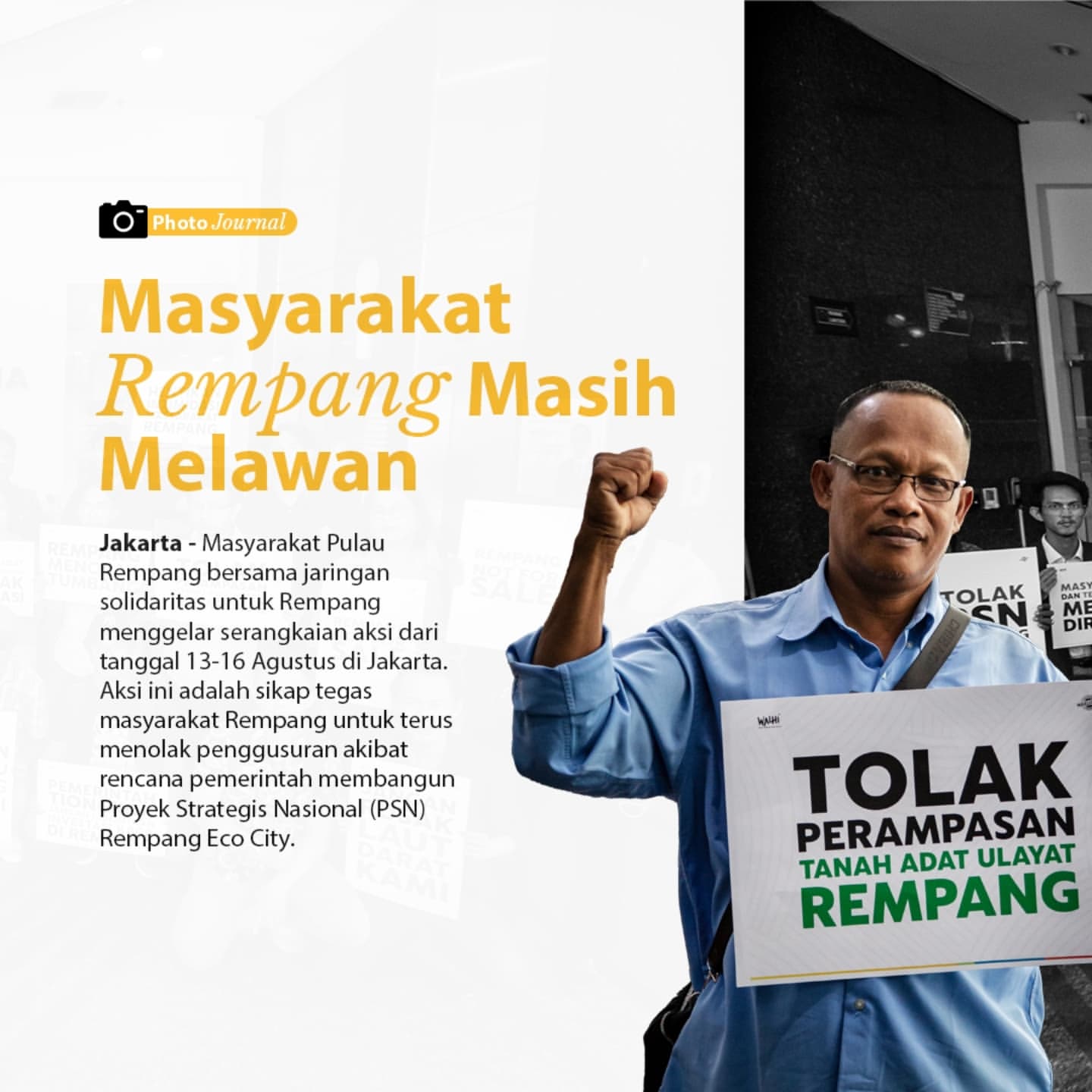 Aksi Penolakan Penggusuran di Pulau Rempang
