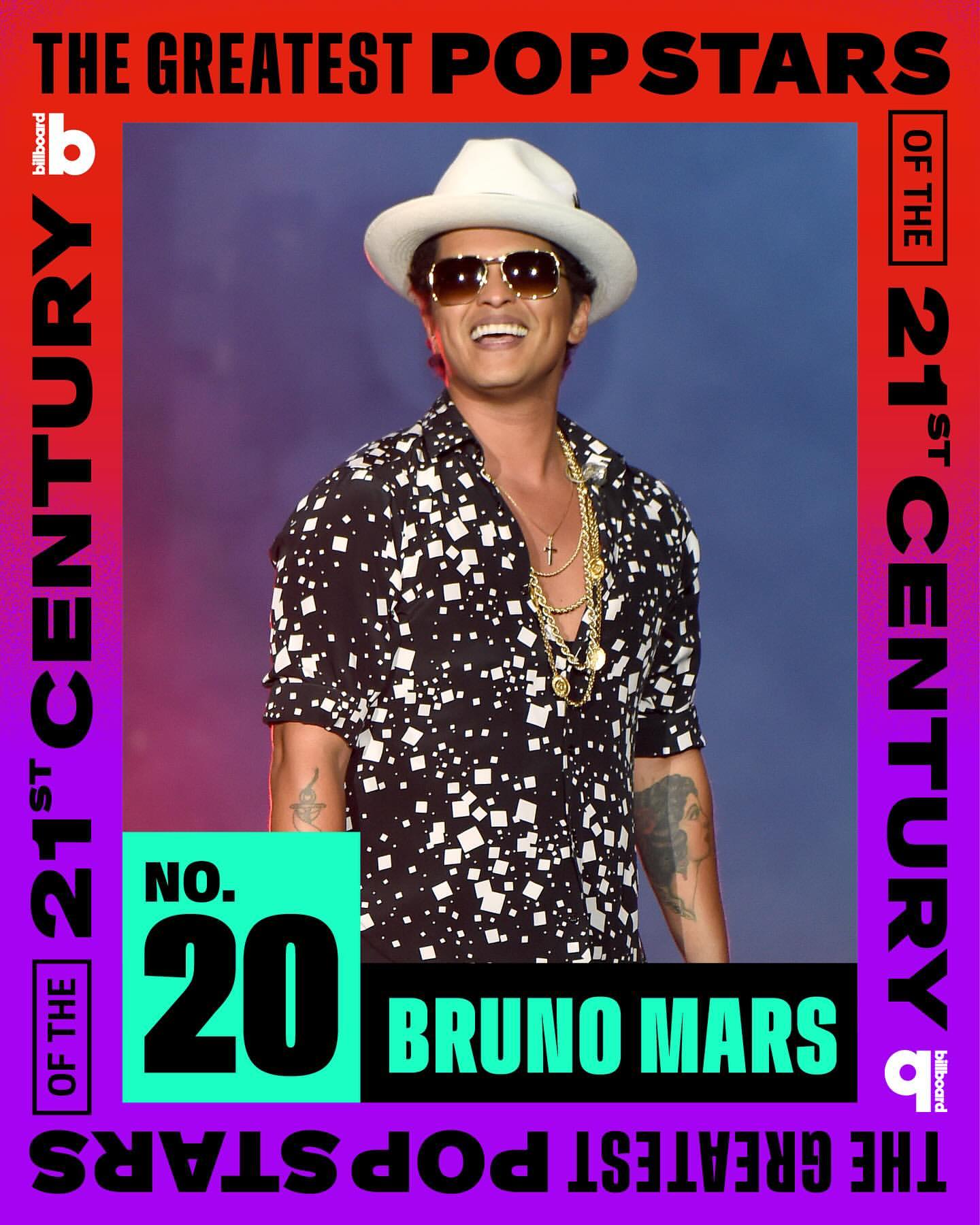 Bruno Mars Masuk Dalam Daftar 25 Bintang Pop Terbesar Abad ke-21