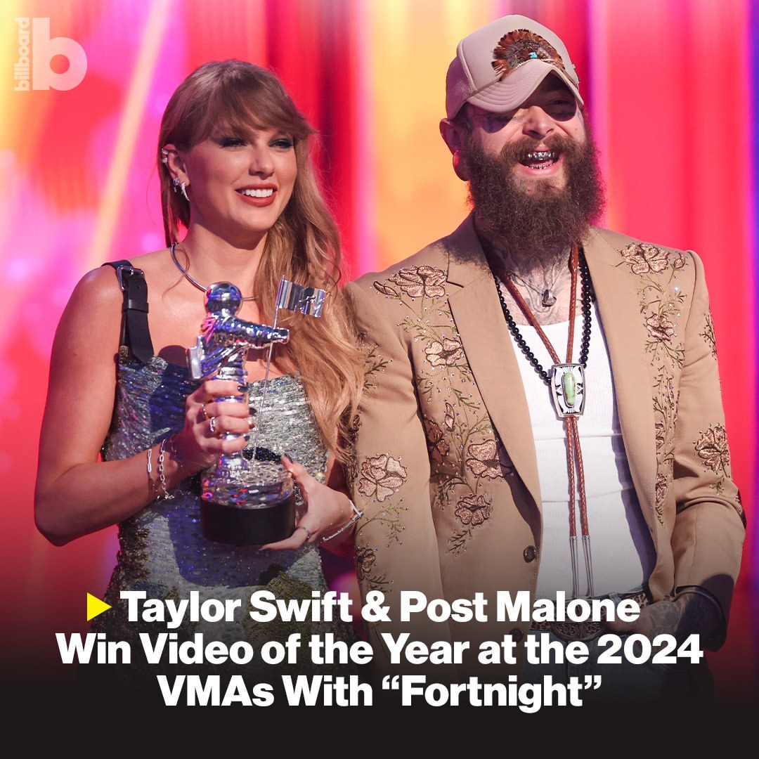 Taylor Swift dan Post Malone Menang Video Terbaik di VMAs 2024