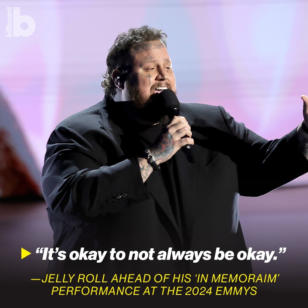 Jelly Roll Menyanyikan "I Am Not Okay" di Acara Emmy 2024