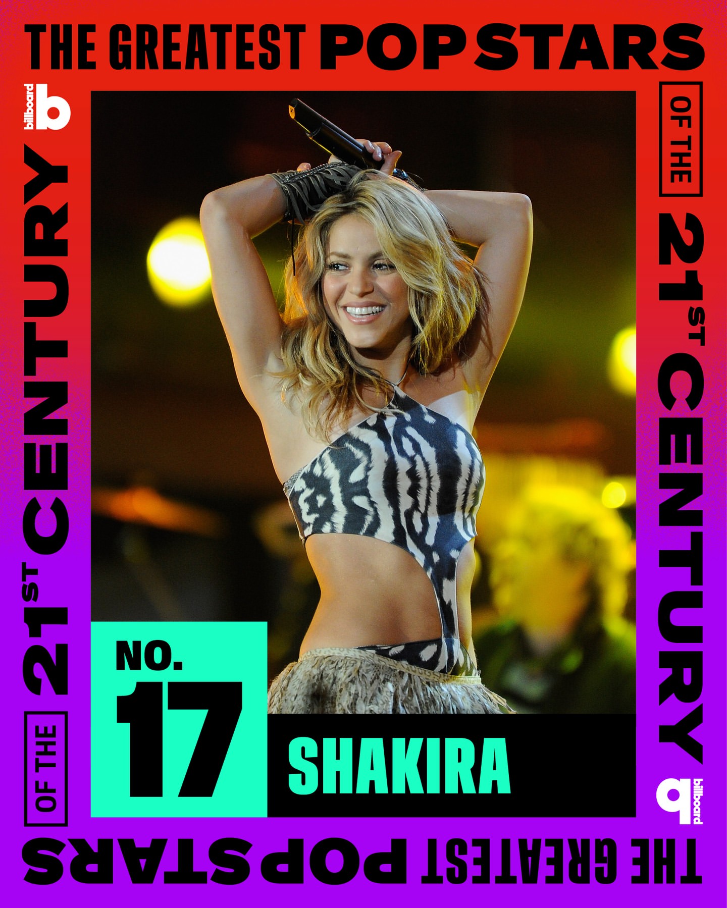 Shakira Masuk dalam Daftar 25 Bintang Pop Terbesar Abad 21 Menurut Billboard