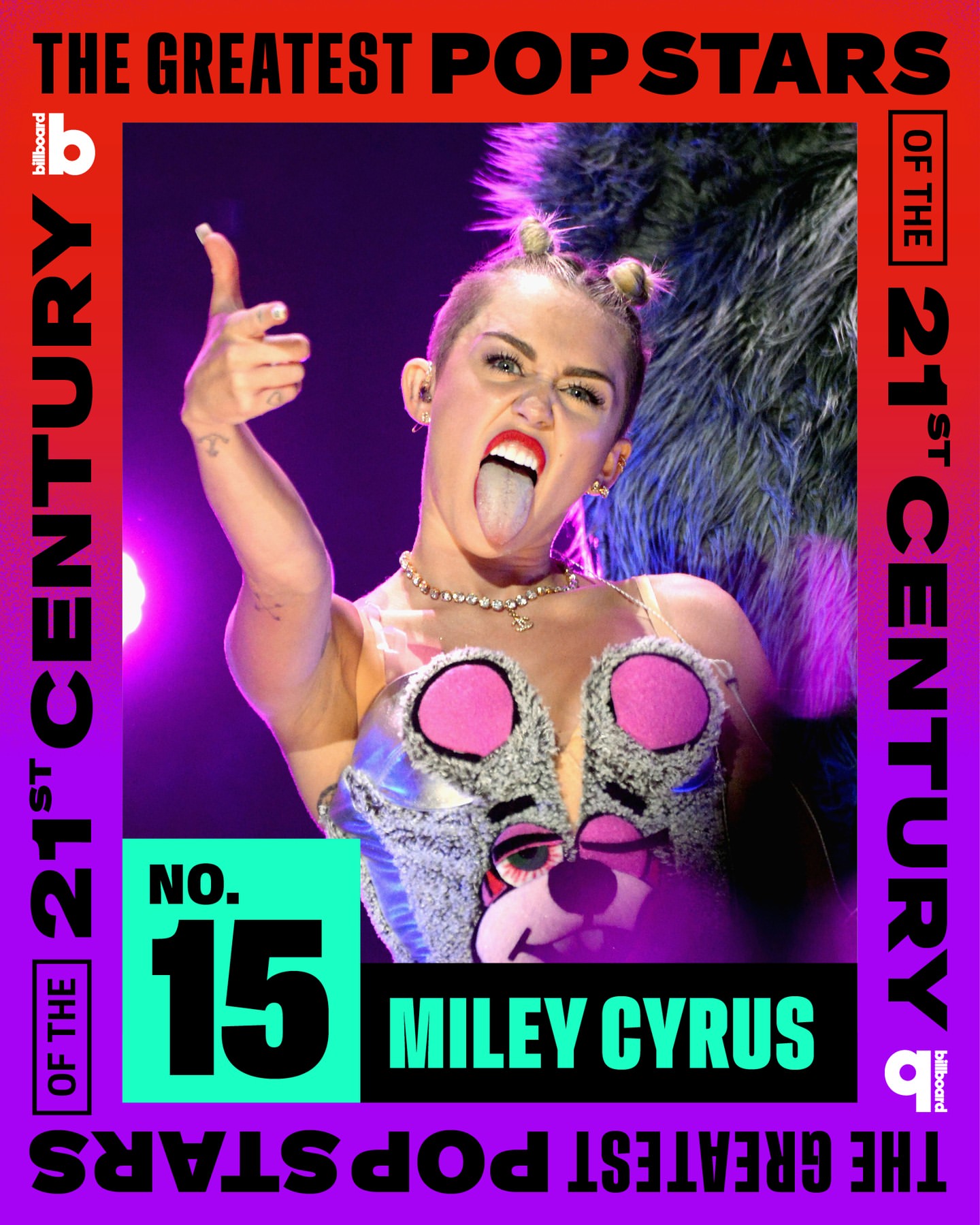 Miley Cyrus Masuk No. 15 di Daftar 25 Bintang Pop Terbesar Abad 21 Versi Billboard