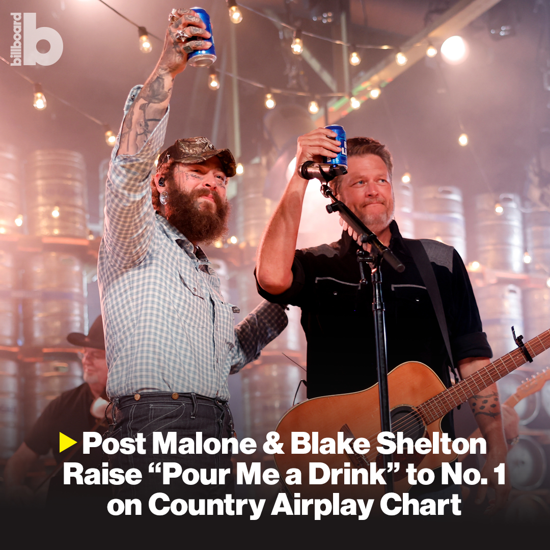 Post Malone dan Blake Shelton Raih Peringkat Pertama Chart Country