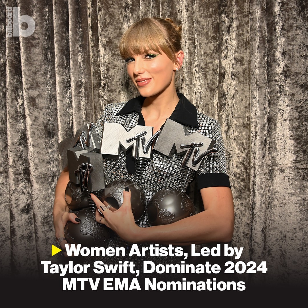 Kejutan! Sebanyak 10 dari 11 Artis dengan Nominasi Terbanyak di 2024 MTV EMAs Adalah Perempuan