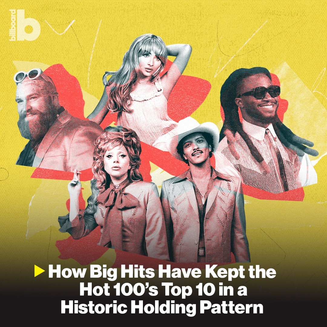 Puncak Tangga Lagu Hot 100: Hanya Tujuh Lagu Masuk Sepuluh Besar