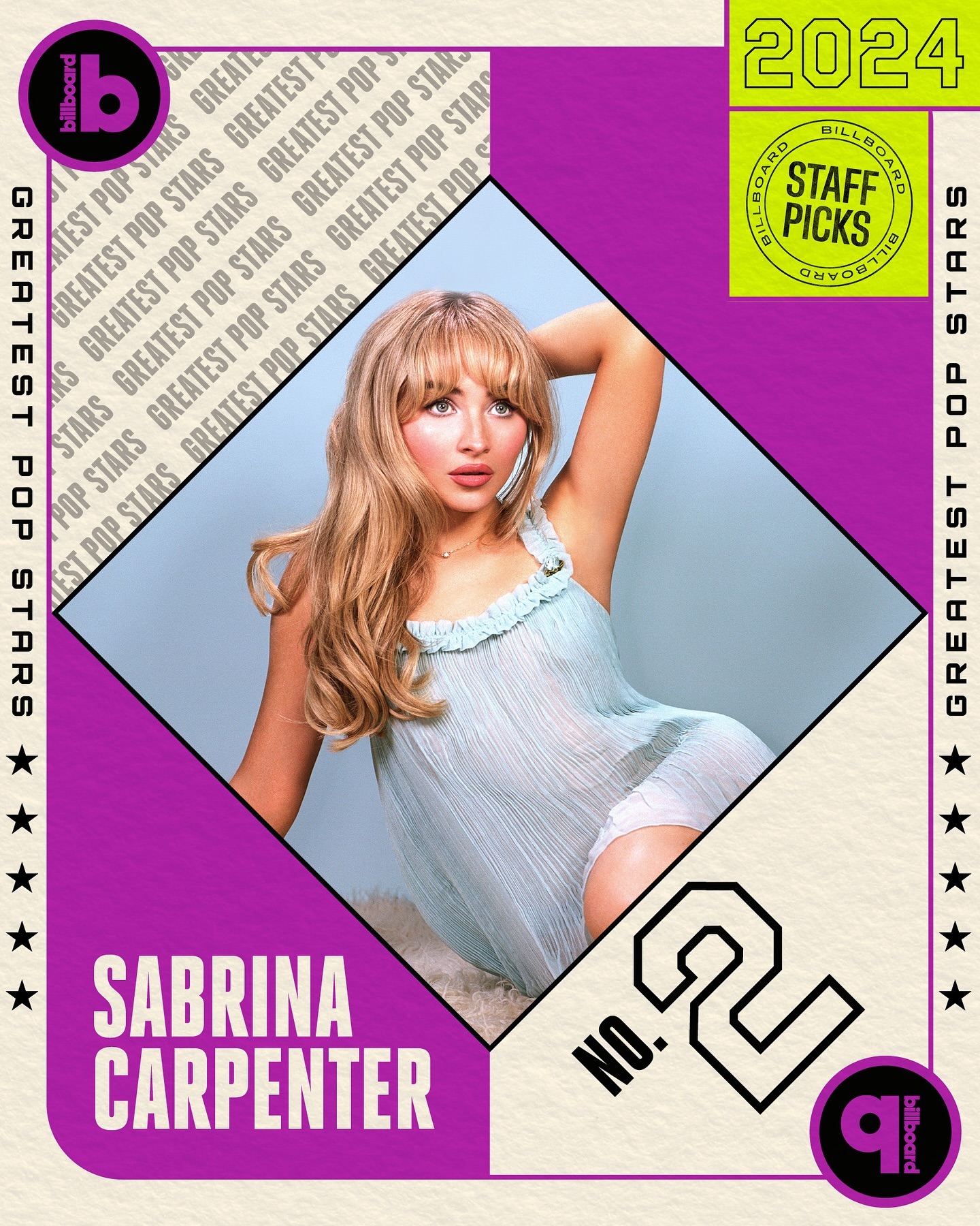 Sabrina Carpenter Menjadi Bintang Pop Terbesar ke-2 di Billboard 2024