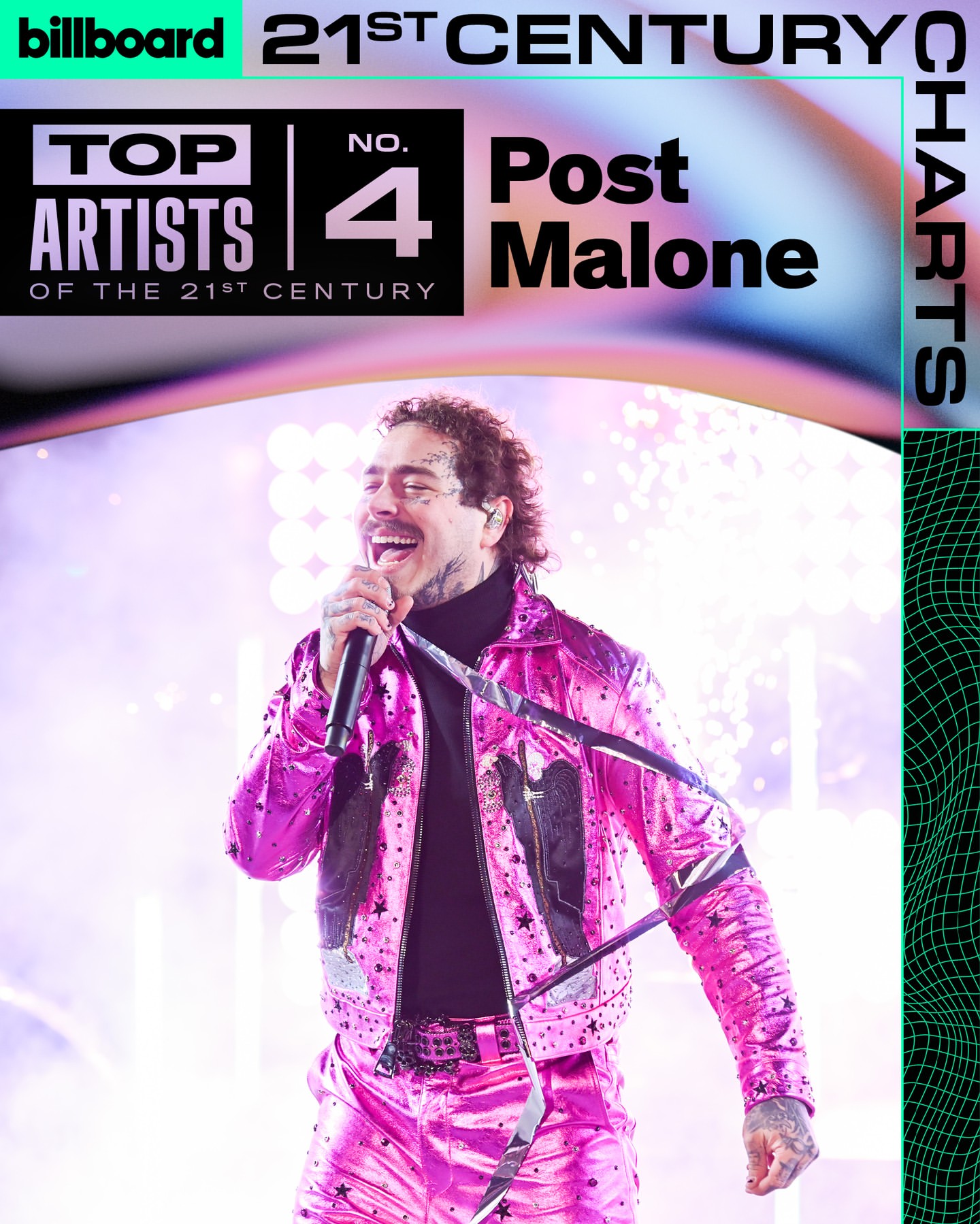 Post Malone Menduduki Posisi Keempat di Billboard's Top Artists Abad 21