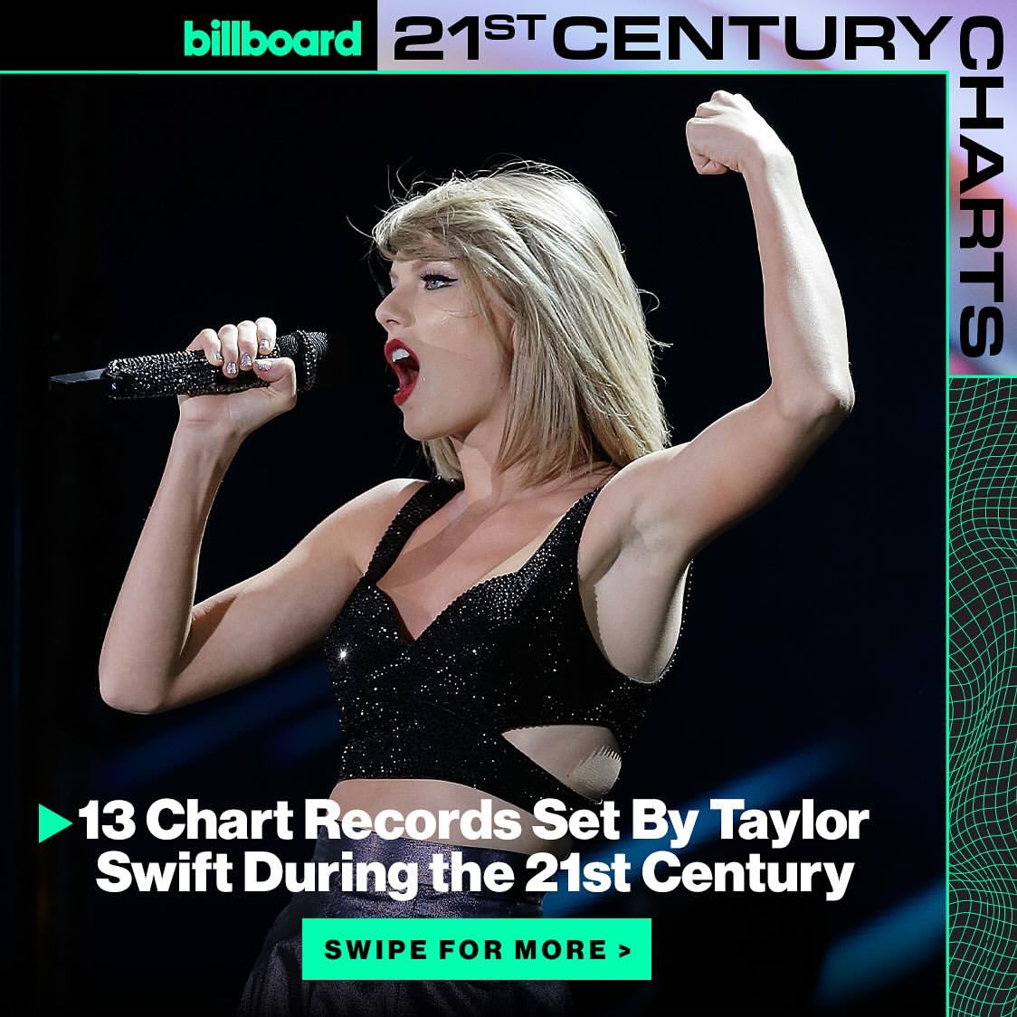Taylor Swift Raih Posisi Teratas di Billboard Abad 21