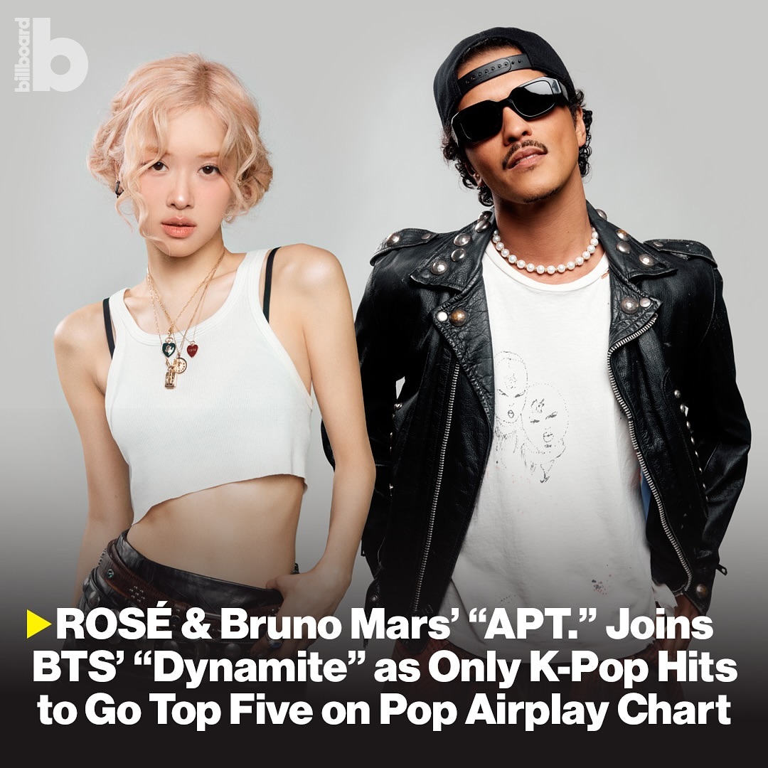 ROSÉ dan Bruno Mars Raih Prestasi di Billboard