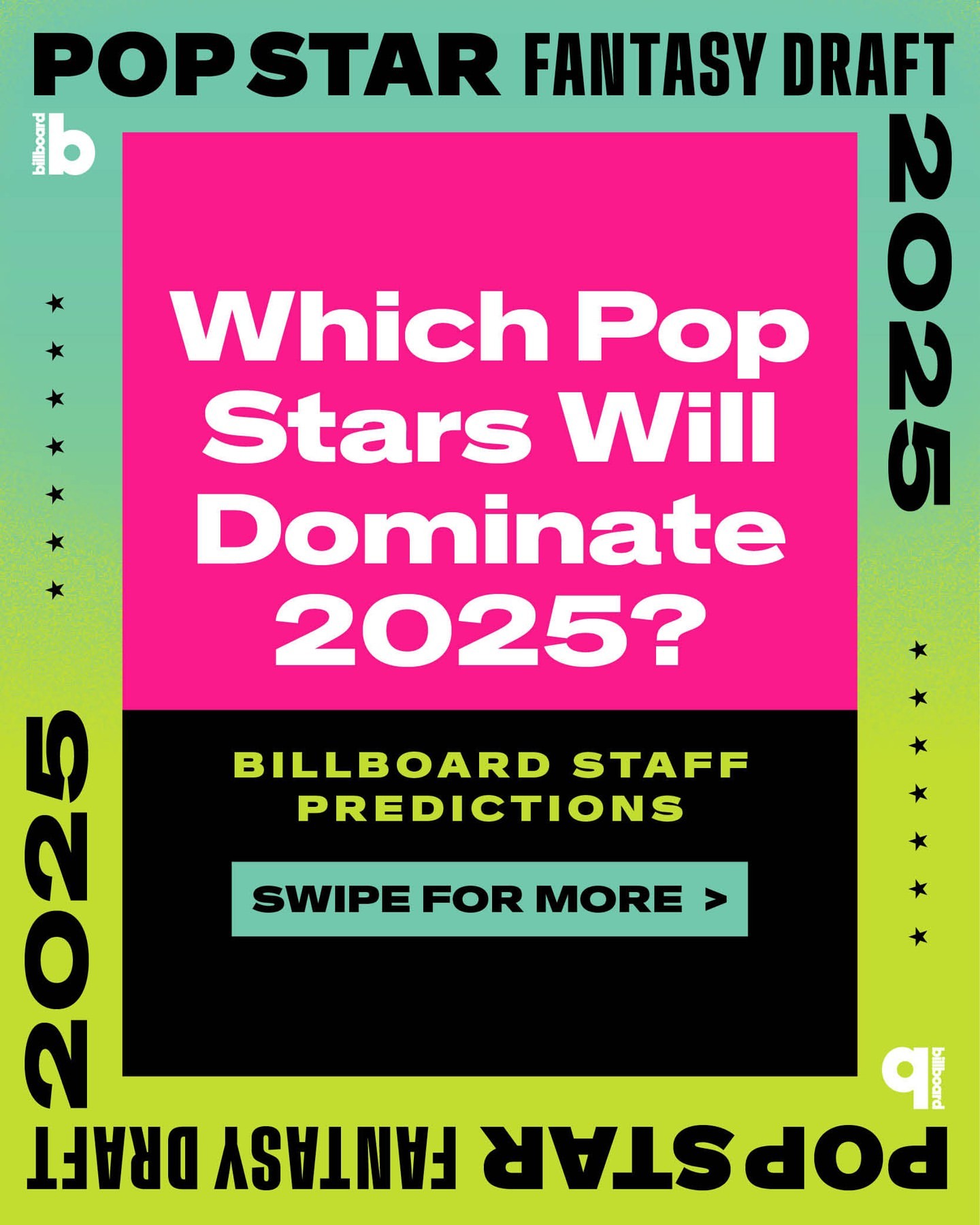 Prediksi Bintang Pop 2025: Tim Impian Para Staf Billboard
