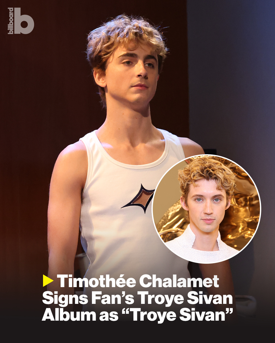 Timothée Chalamet Menandatangani Album Troye Sivan di Premiere Film