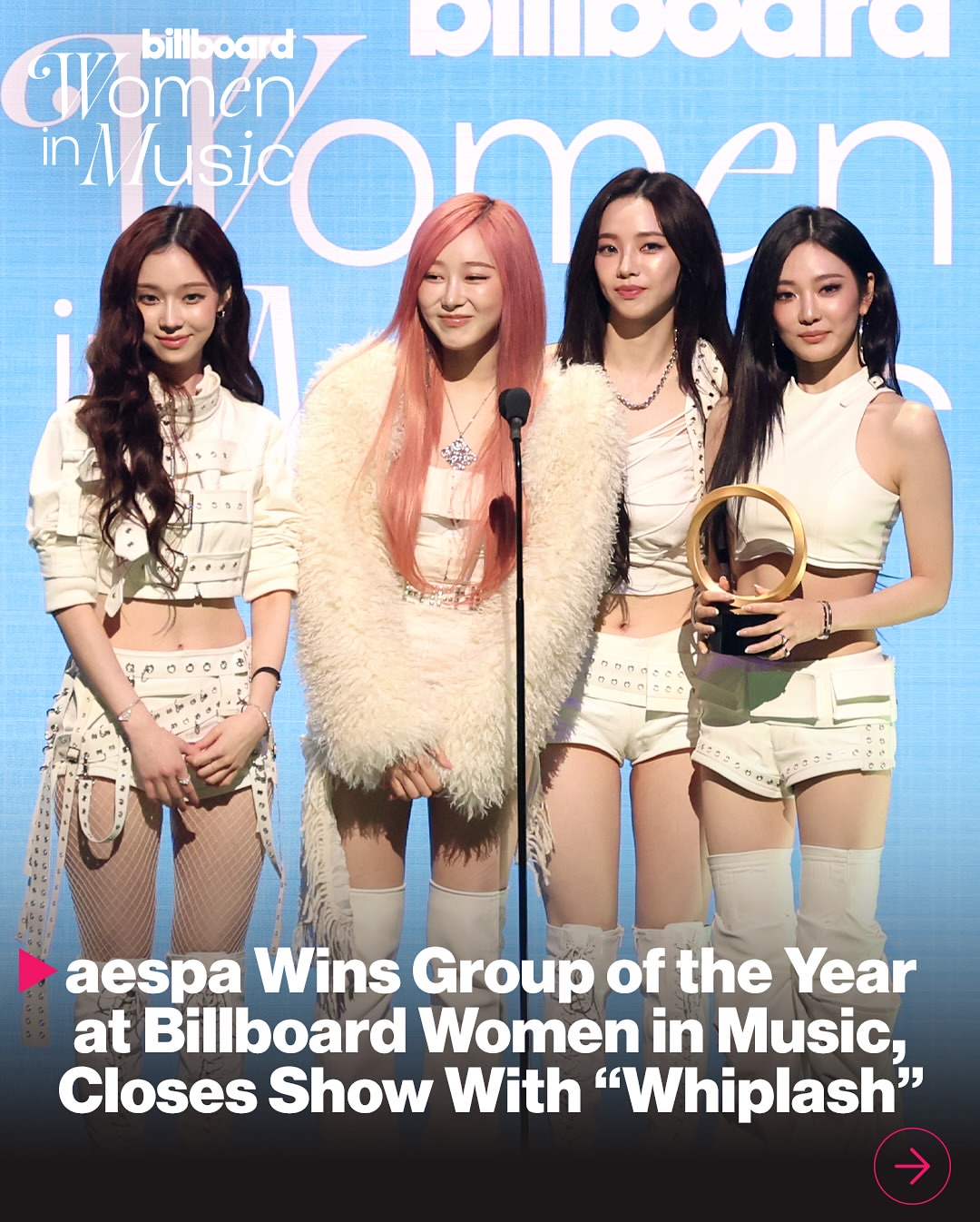 Aespa Raih Penghargaan Grup Terbaik di Billboard Women in Music