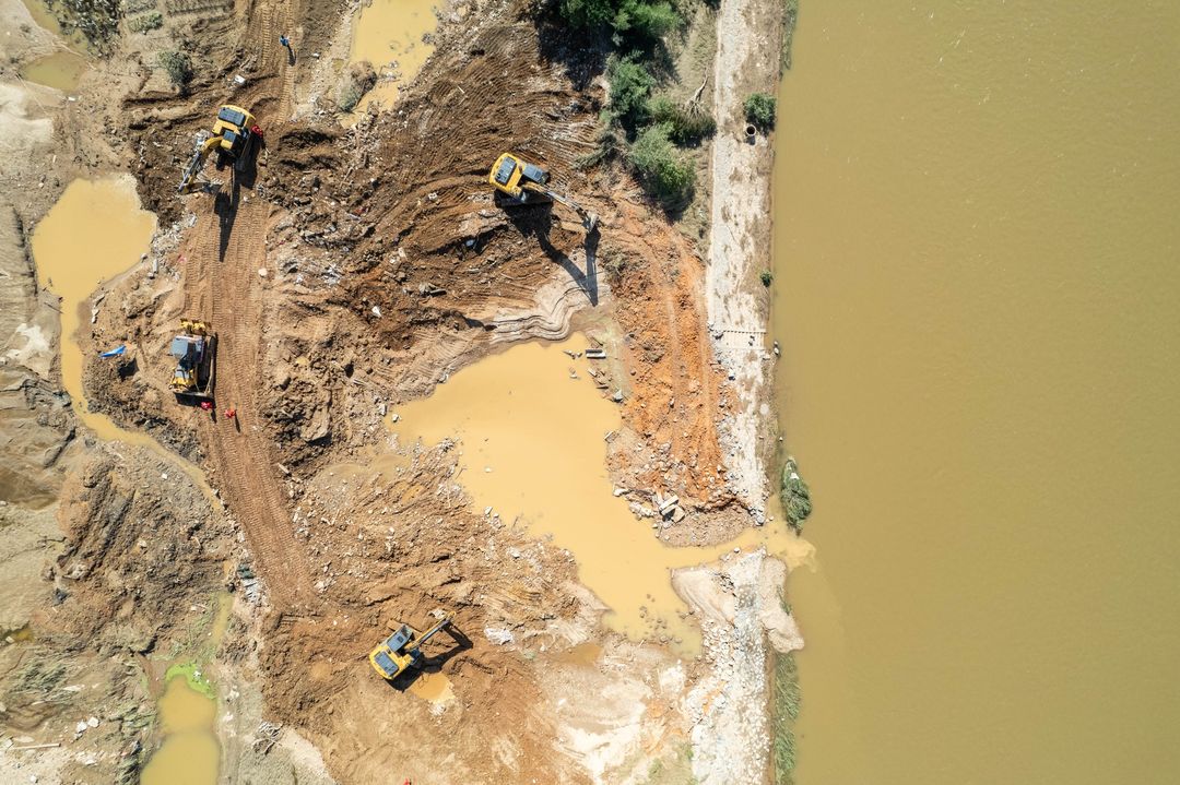 Proyek Perbaikan Dike Sungai Juanshui Dimulai Setelah Hujan Deras