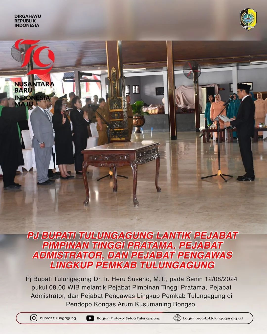 Pelantikan Pejabat Baru di Kabupaten Tulungagung