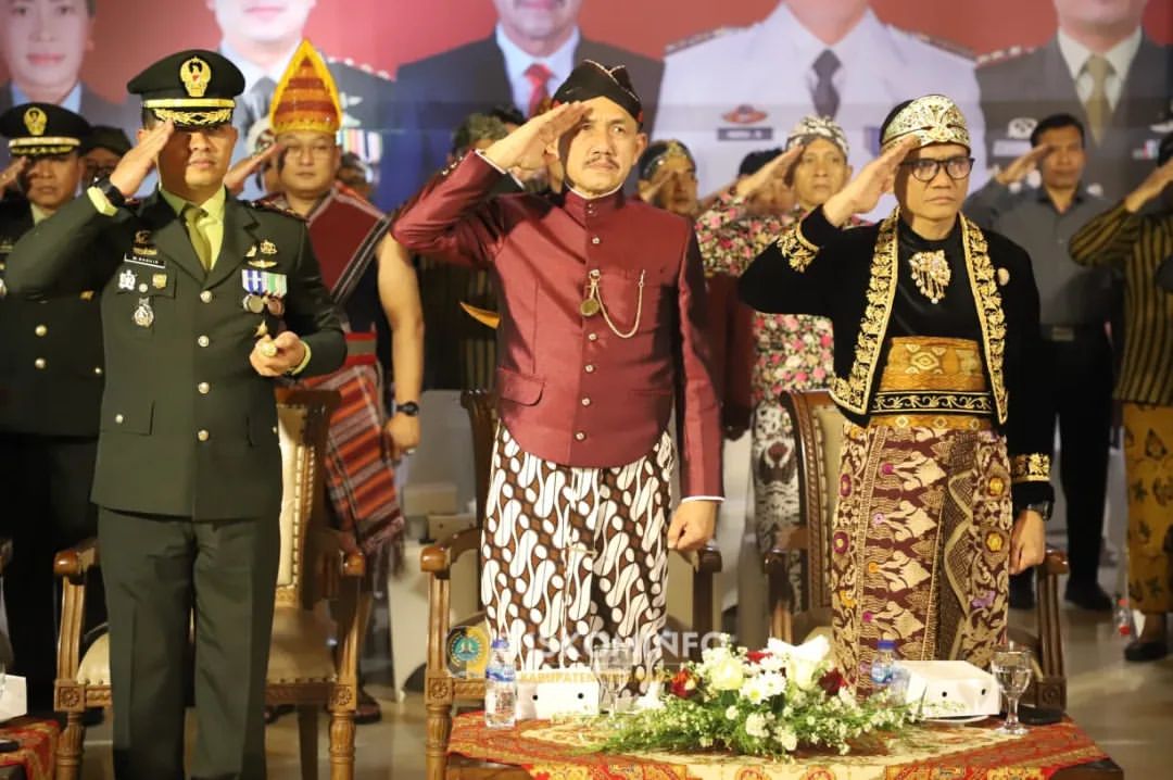 Upacara Peringatan Detik-Detik Proklamasi Secara Virtual di Pendopo Tulungagung