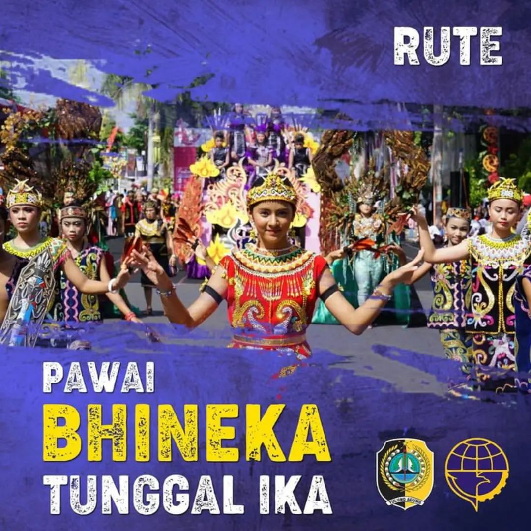 Pawai Bhineka Tunggal Ika di Tulungagung pada Agustus 2024