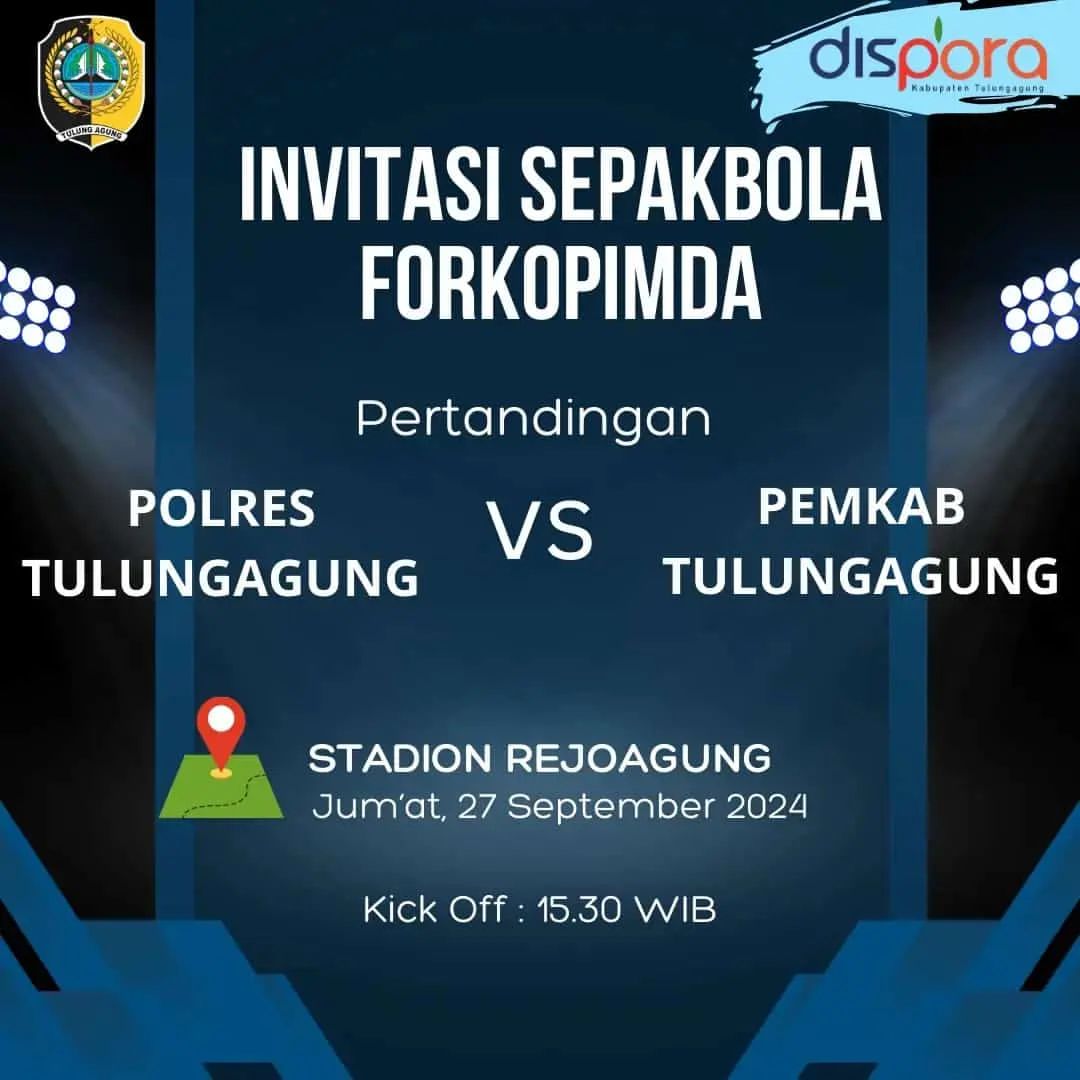 Pertandingan Sepak Bola Forkopimda di Tulungagung