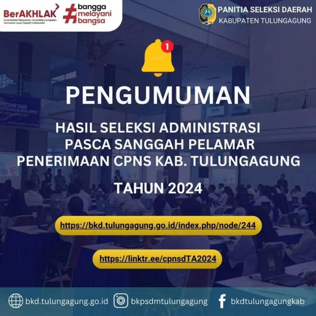 Hasil Seleksi Administrasi Pasca Sanggah CPNS 2024 Telah Dirilis