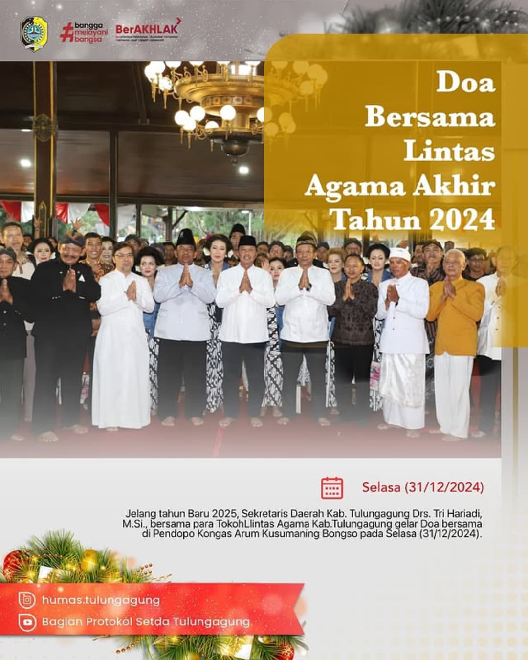Doa Bersama Menyambut Tahun Baru 2025 di Tulungagung