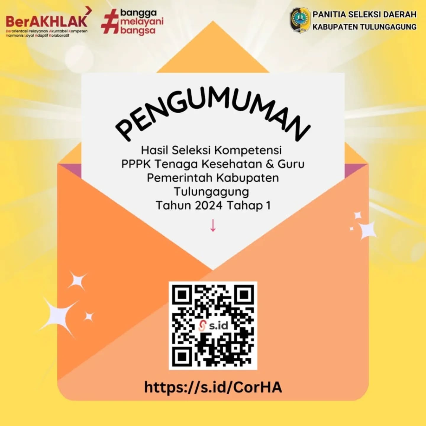 Pengumuman Hasil Seleksi Kompetensi PPPK di Kabupaten Tulungagung Tahun 2024