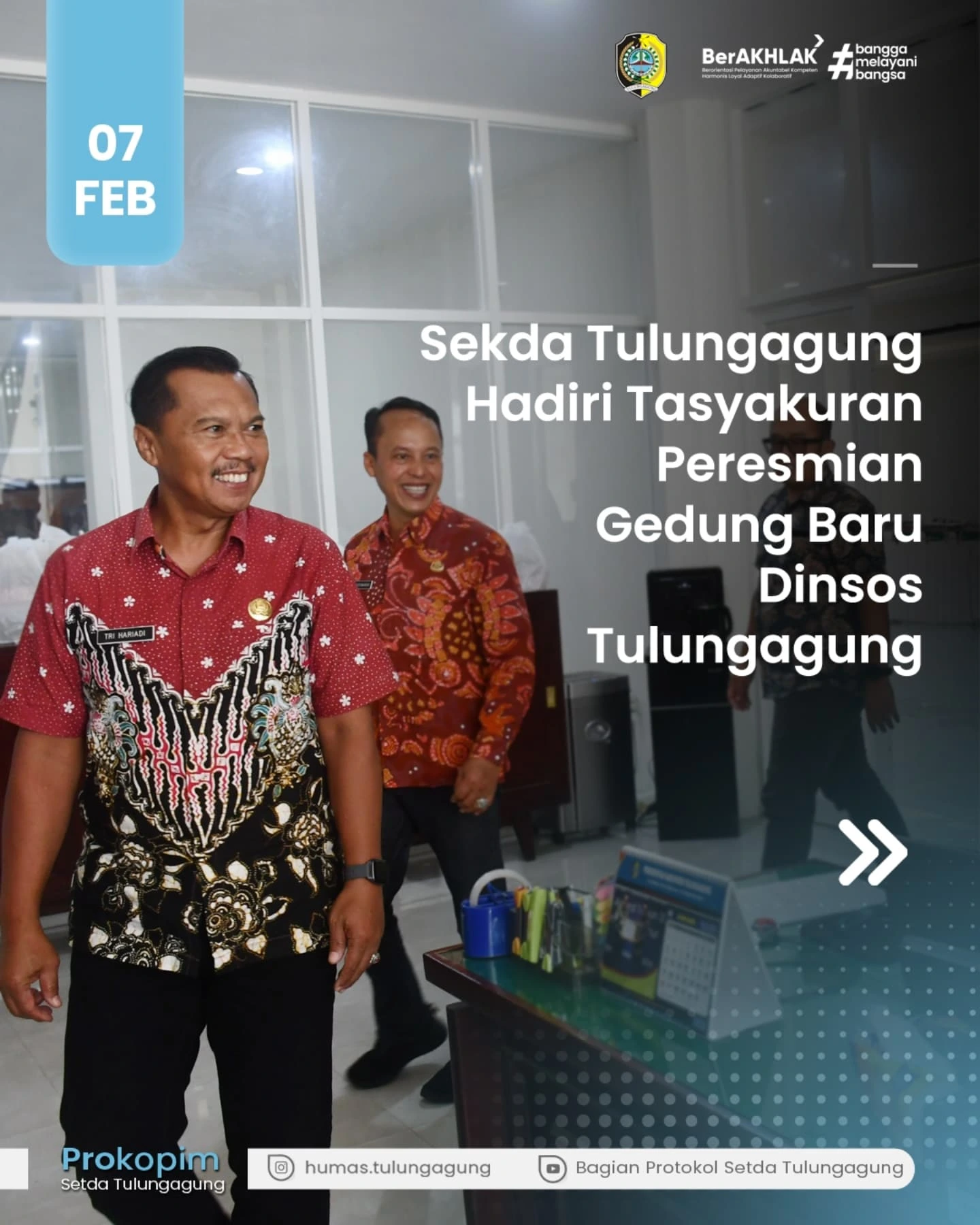 Peresmian Kantor Baru Dinas Sosial Kabupaten Tulungagung