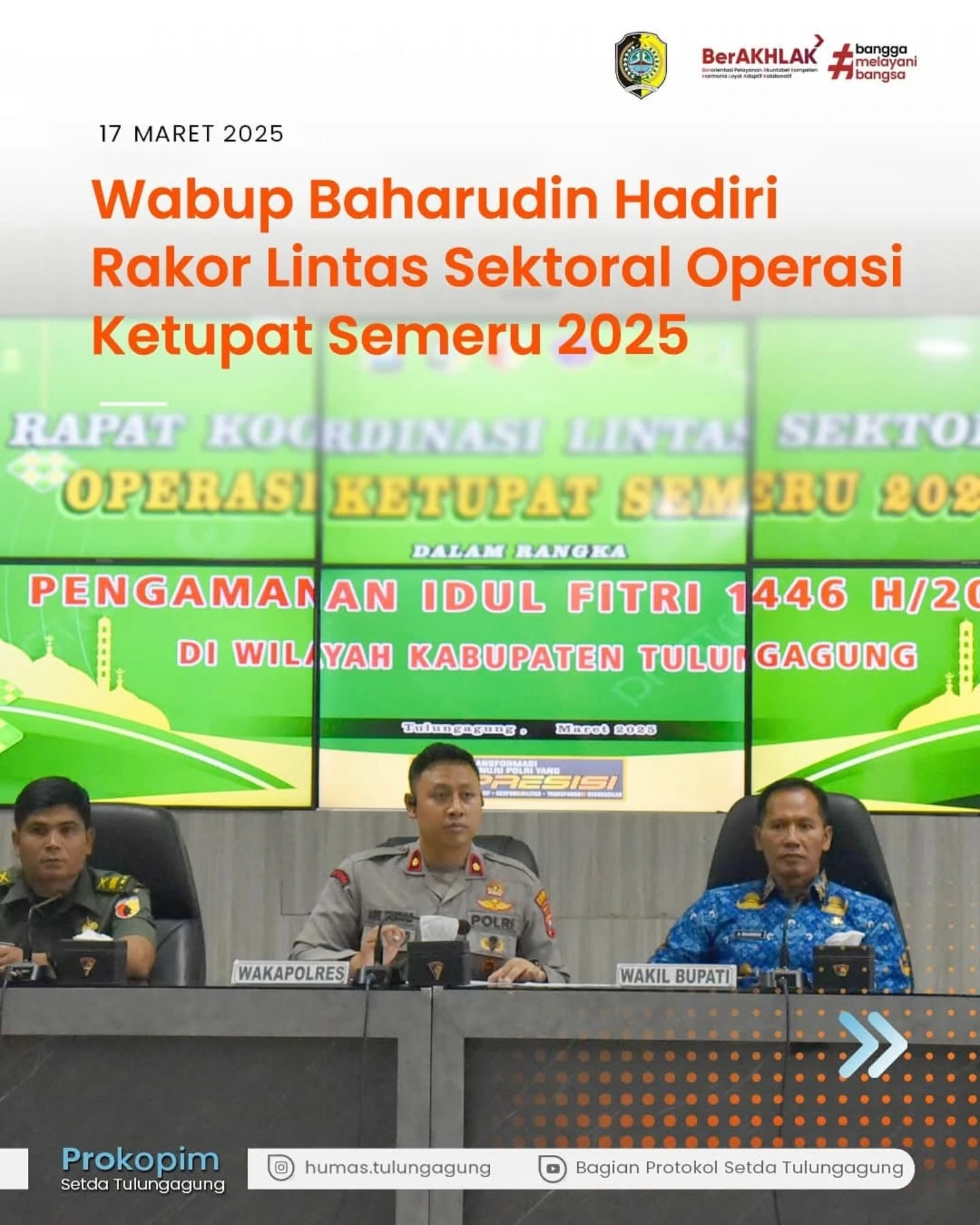 Rapat Koordinasi Pengamanan Idul Fitri di Tulungagung