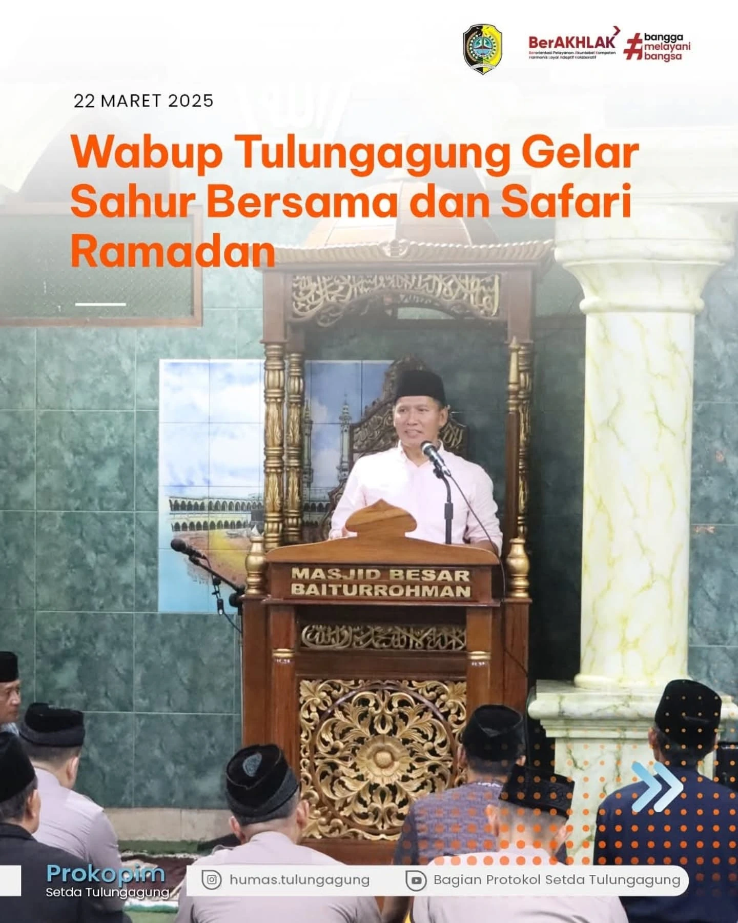 Sahur Bersama di Kedungwaru, Wakil Bupati Emphasizes Importance of Islamic Education