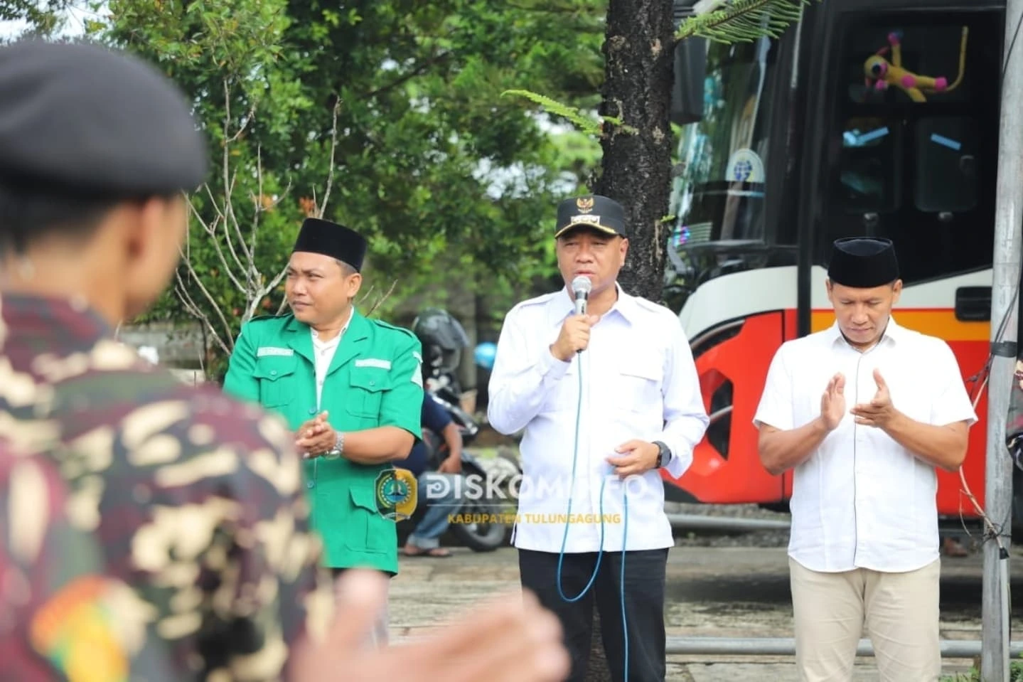 Rombongan Banser dan Ansor Berangkat ke Surabaya untuk Gelar Pasukan