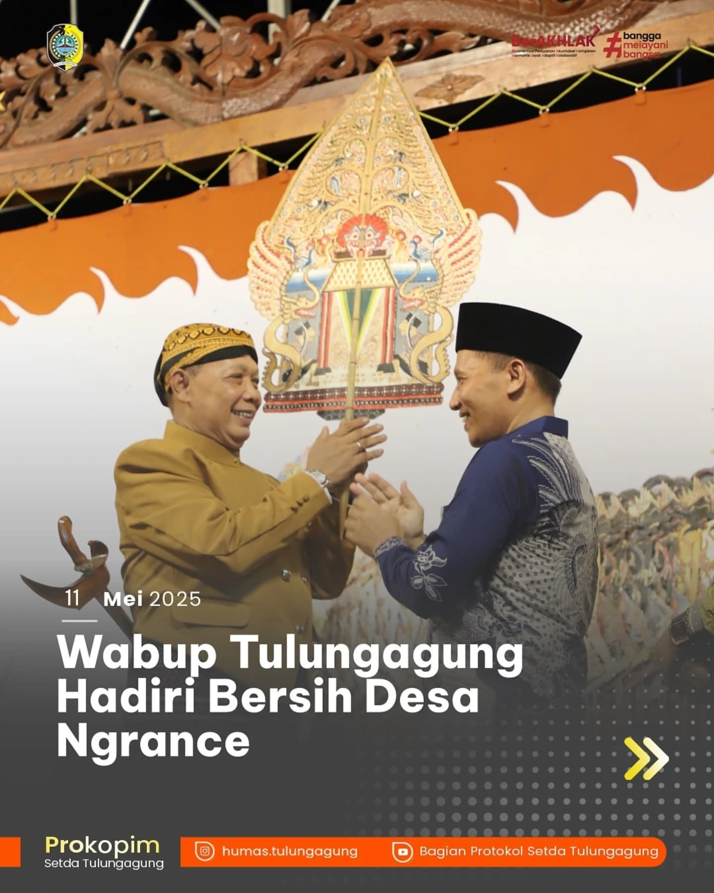 Wakil Bupati Tulungagung Hadiri Acara Bersih Desa di Ngrance