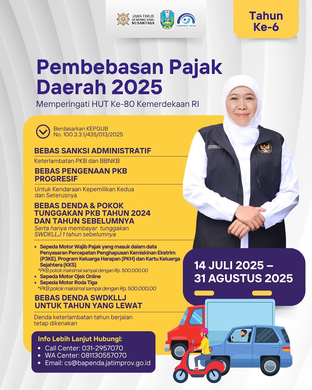 Jawa Timur Berikan Keringanan Pajak Kendaraan Tahun 2025, Warga Dapat Manfaat Signifikan