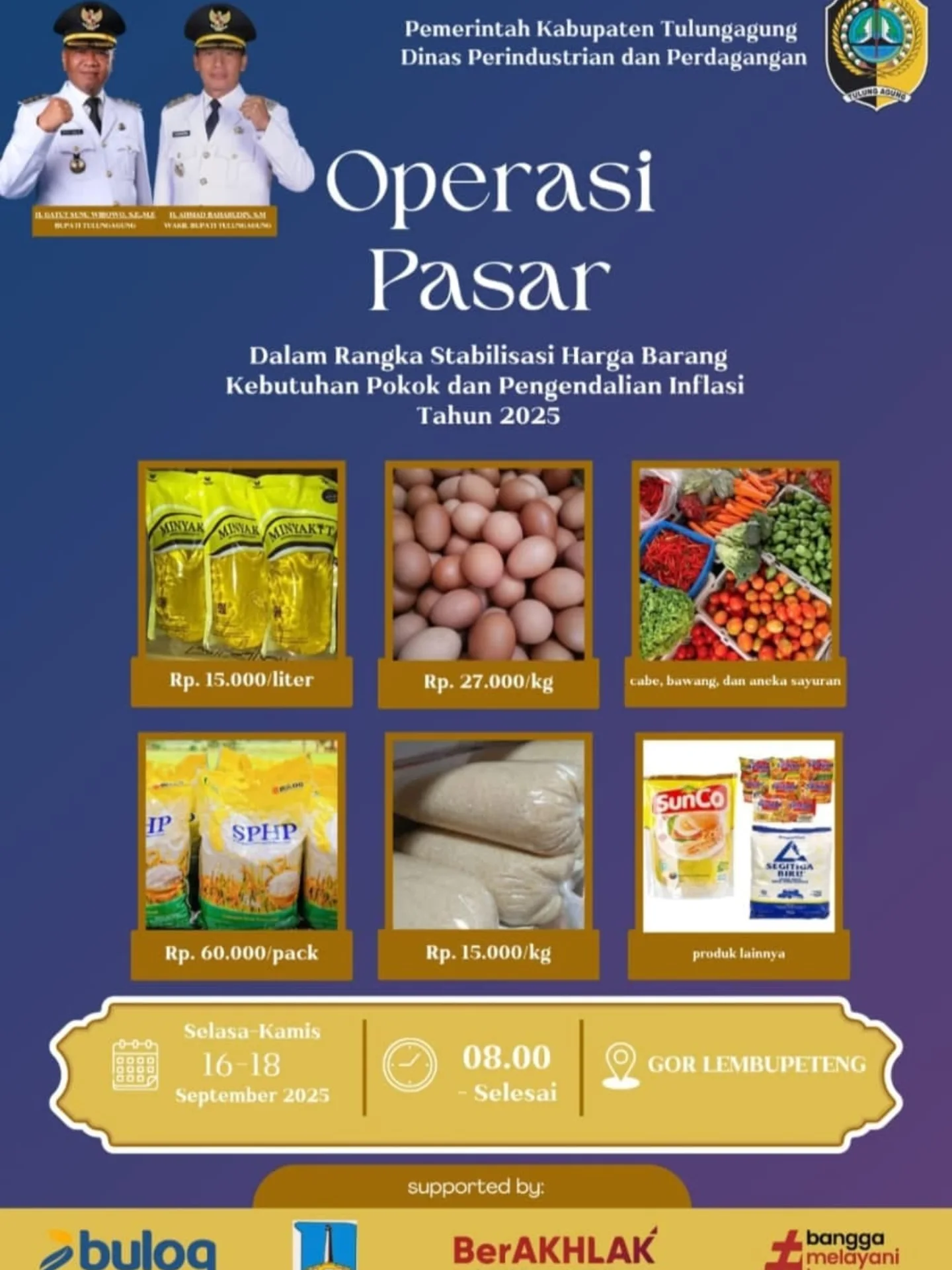Operasi Pasar Tulungagung 2025: Harga Kebutuhan Pokok Terjangkau untuk Warga