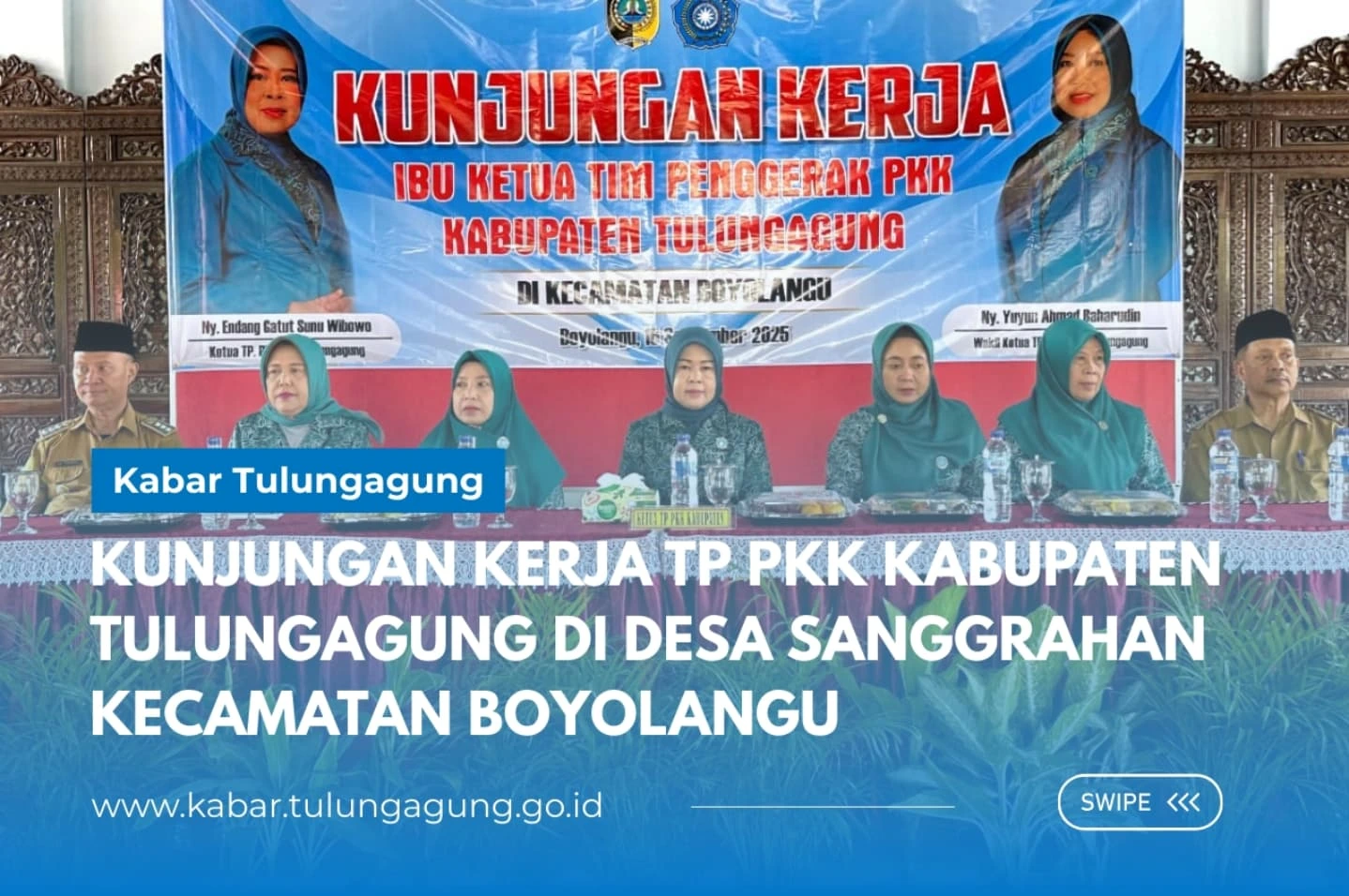 TP PKK Kabupaten Tulungagung Kunjungi Desa Sanggrahan, Peningkatan Kesejahteraan Keluarga