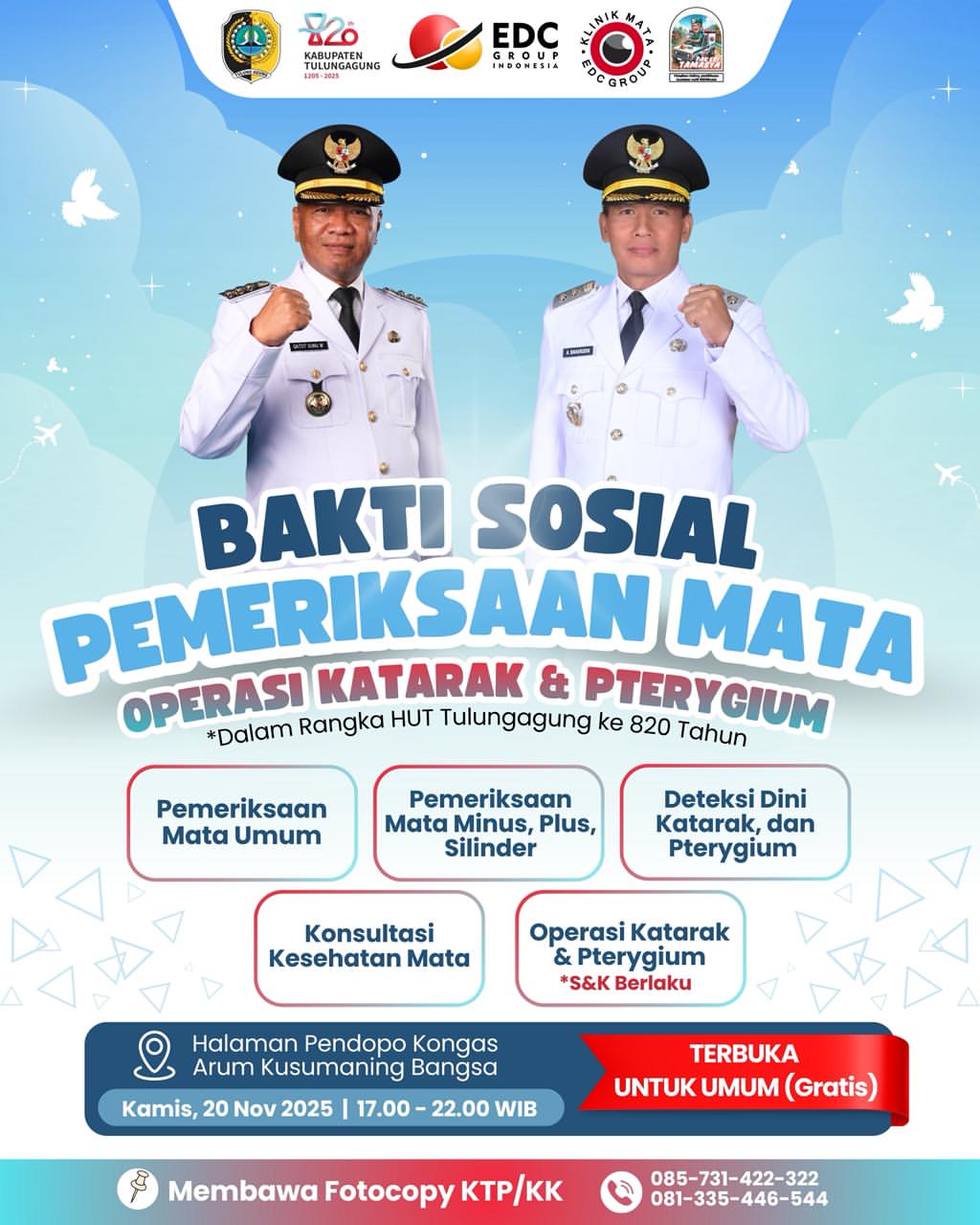 Program Bakti Sosial Pemeriksaan Mata dan Operasi Katarak di Tulungagung