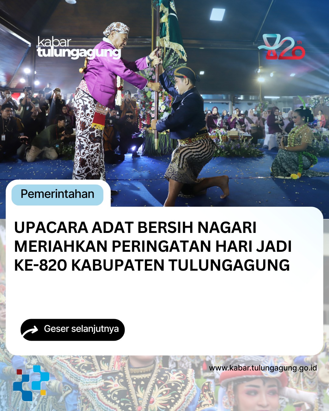 Peringatan Hari Jadi Tulungagung ke-820 Meriah dengan Upacara dan Kirab Tradisional