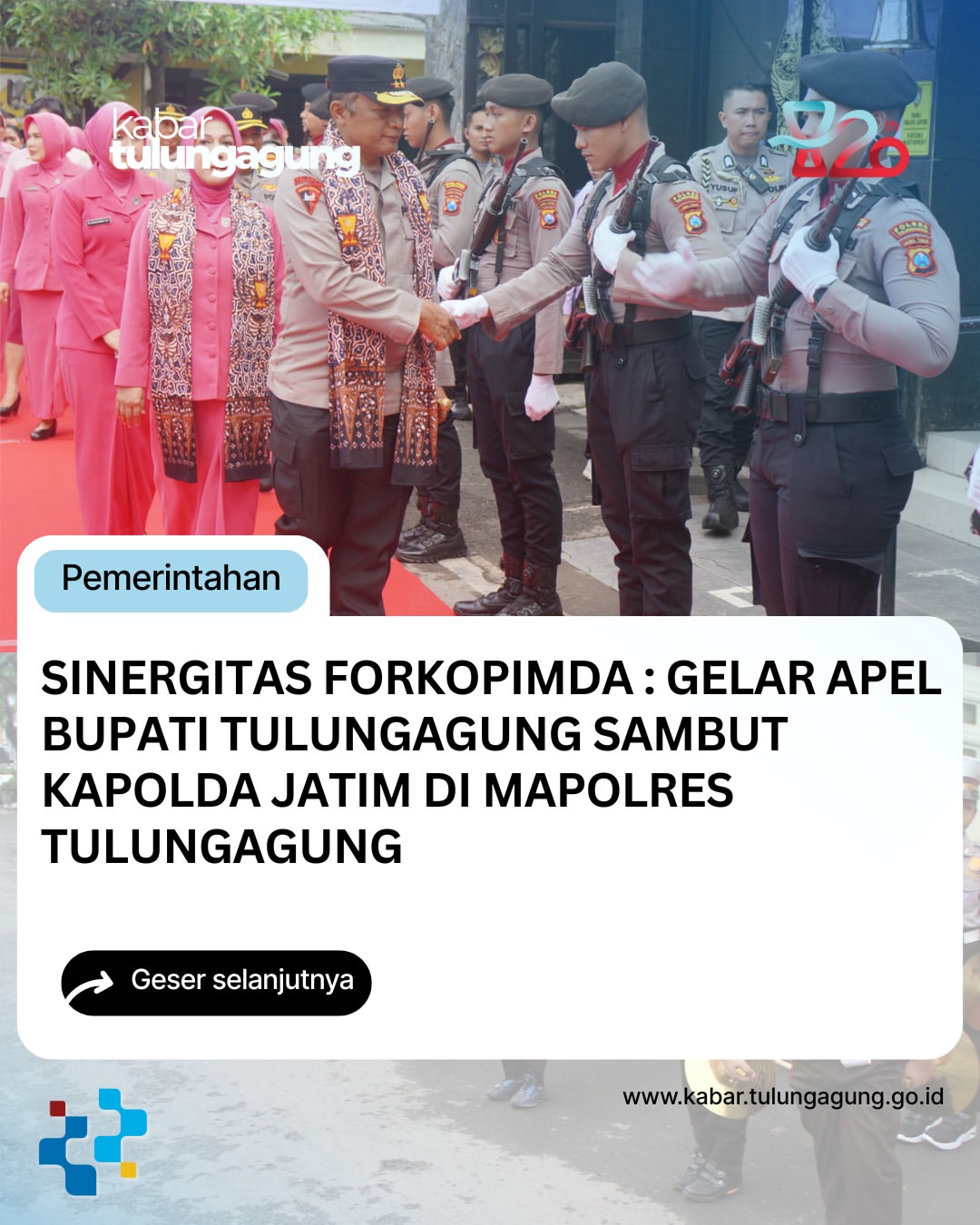 Kapolda Jawa Timur Kunjungi Kabupaten Tulungagung dan Resmikan Gedung Polisi