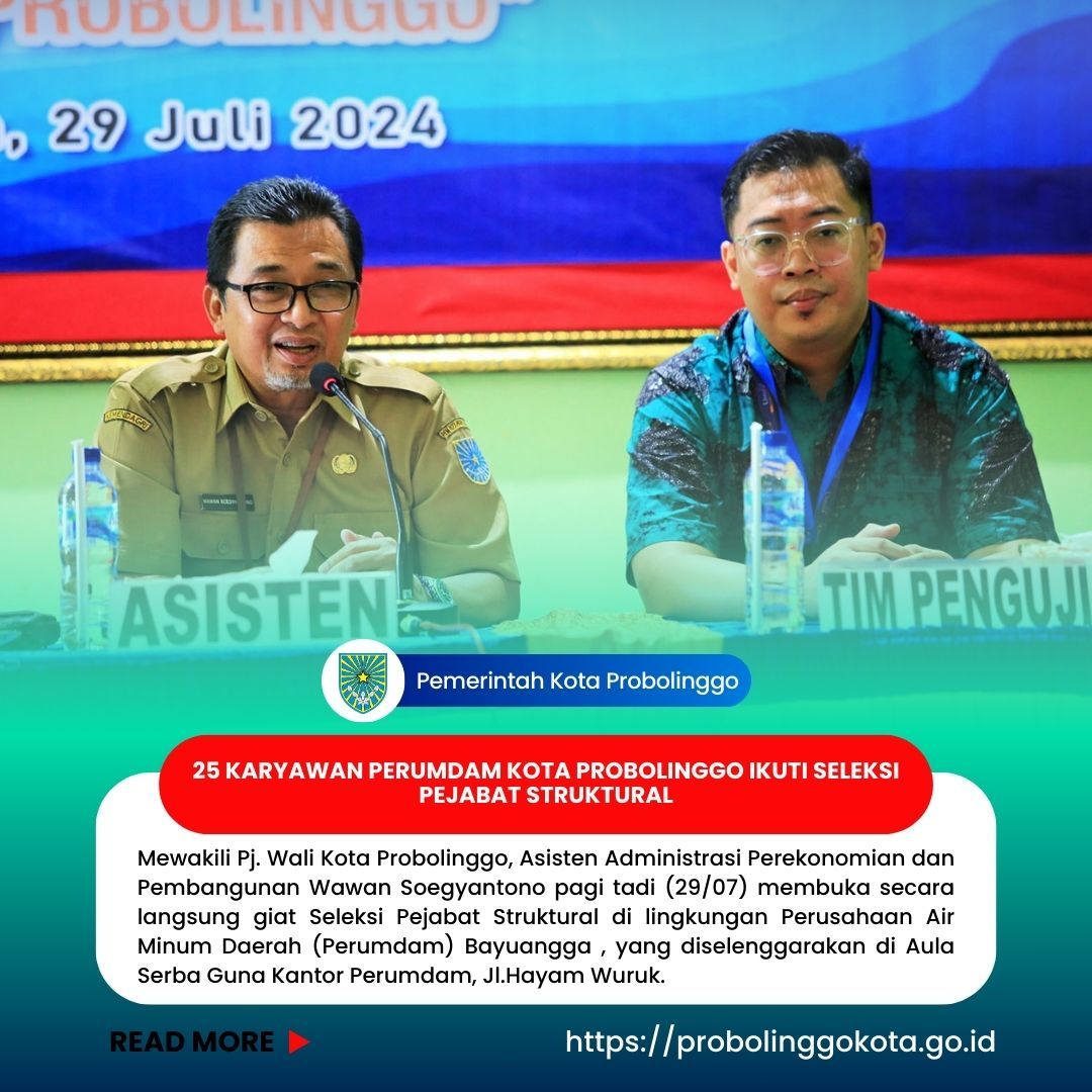 Seleksi Pejabat Struktural Perumdam Bayuangga Dimulai