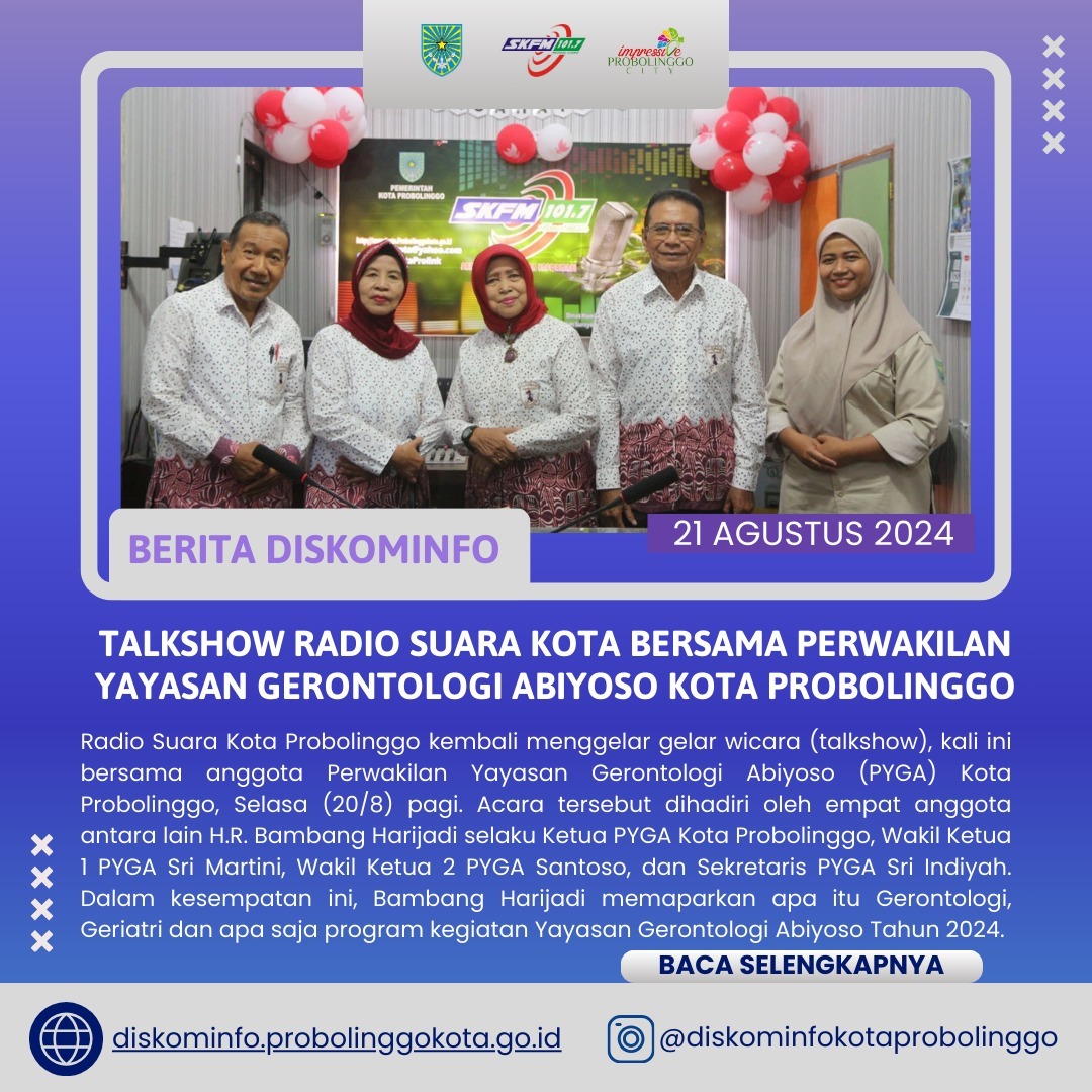 Acara Talkshow Radio Suara Kota Bahas Gerontologi di Probolinggo