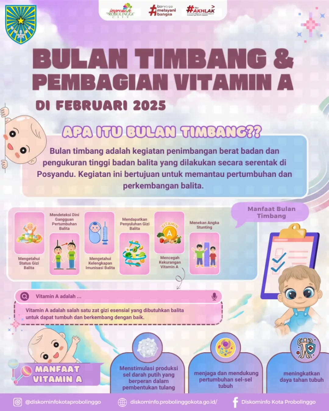 Bulan Timbang dan Pembagian Vitamin A di Probolinggo