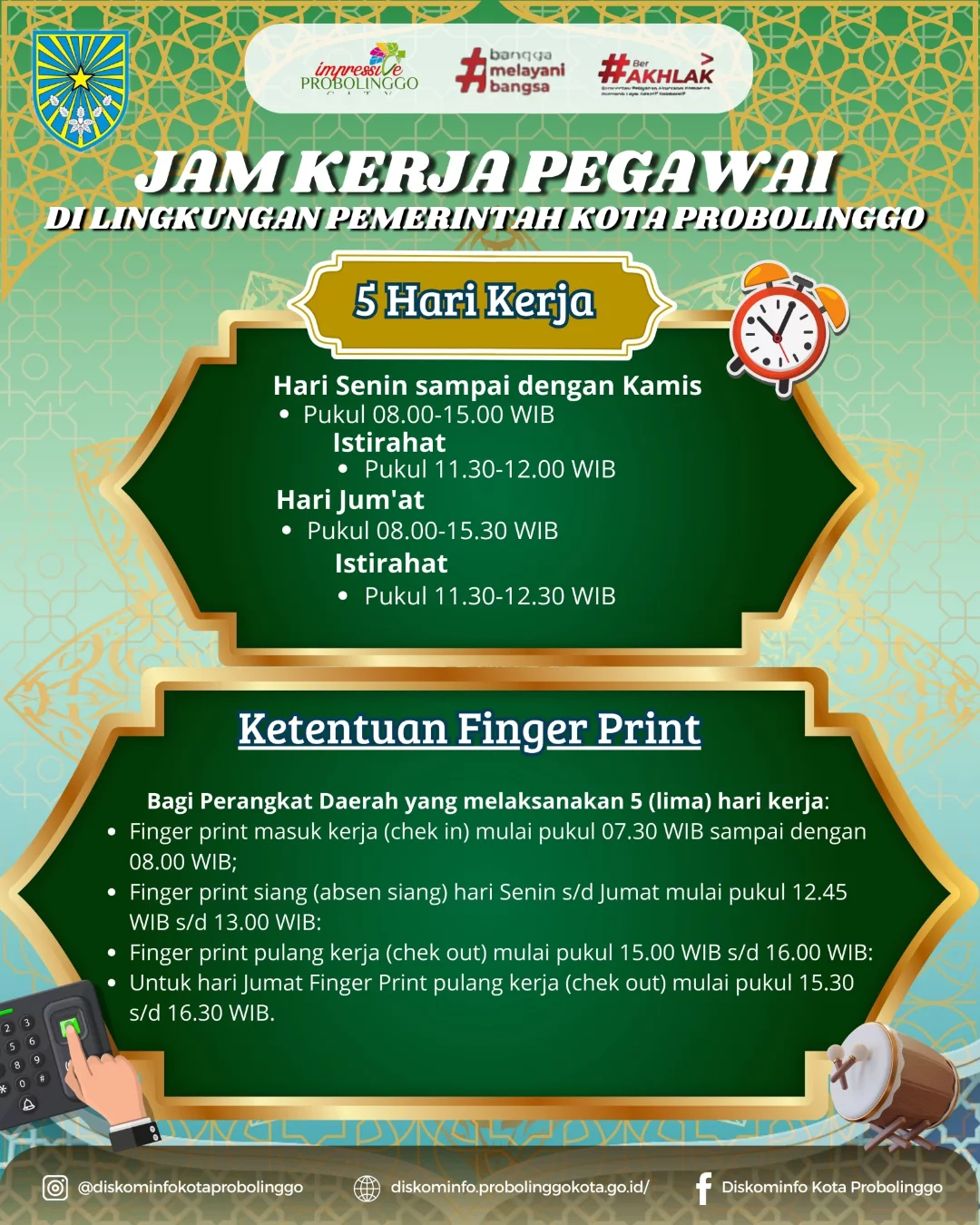 Jam Kerja Pegawai Pemkot Probolinggo Selama Bulan Ramadan