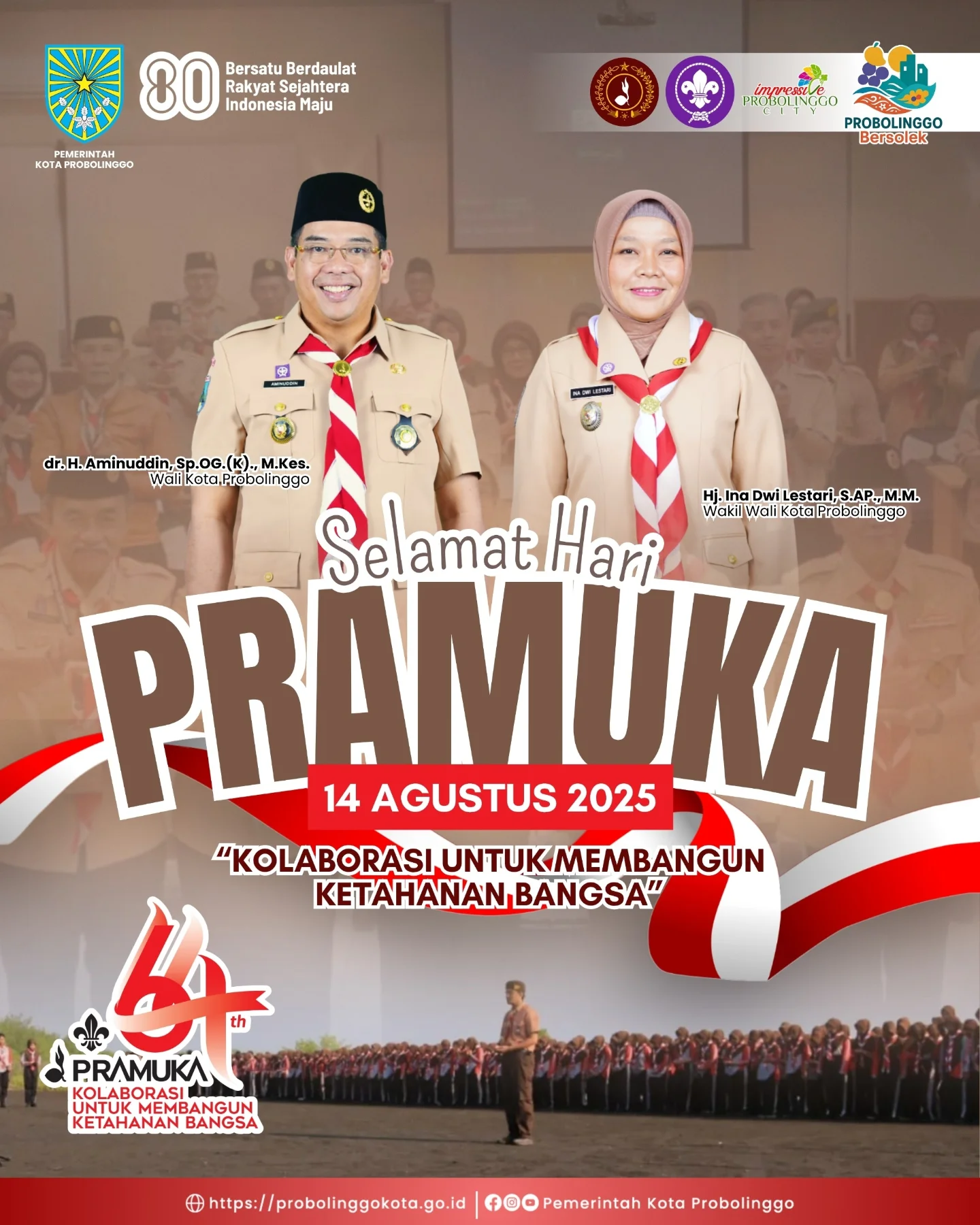 Diskominfo Probolinggo Ucapkan Selamat Hari Pramuka ke-64 dan Ajak Generasi Muda Terus Menjunjung Nilai