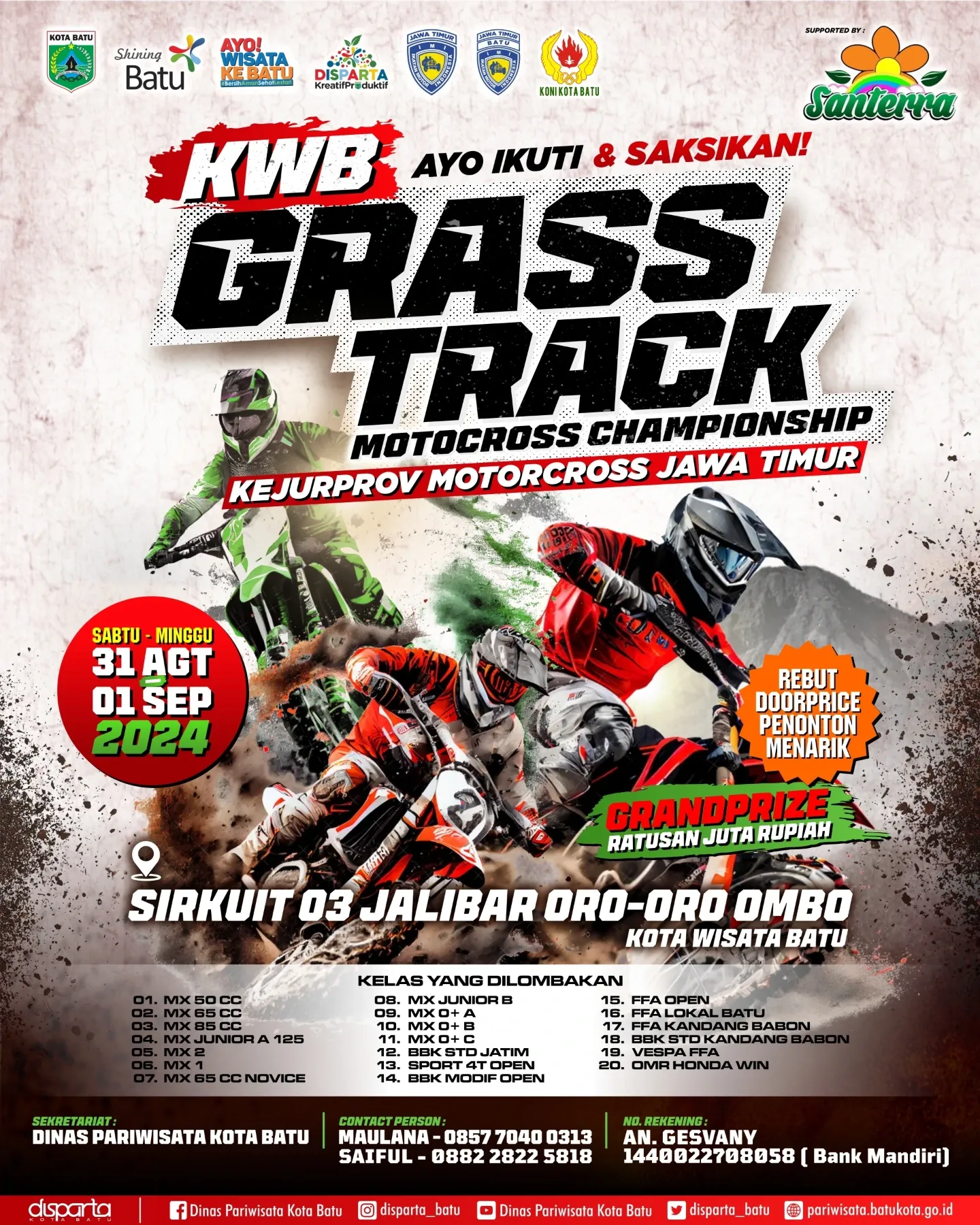 KWB Grasstrack Motocross Championship Kejurprov Jawa Timur Siap Digelar!