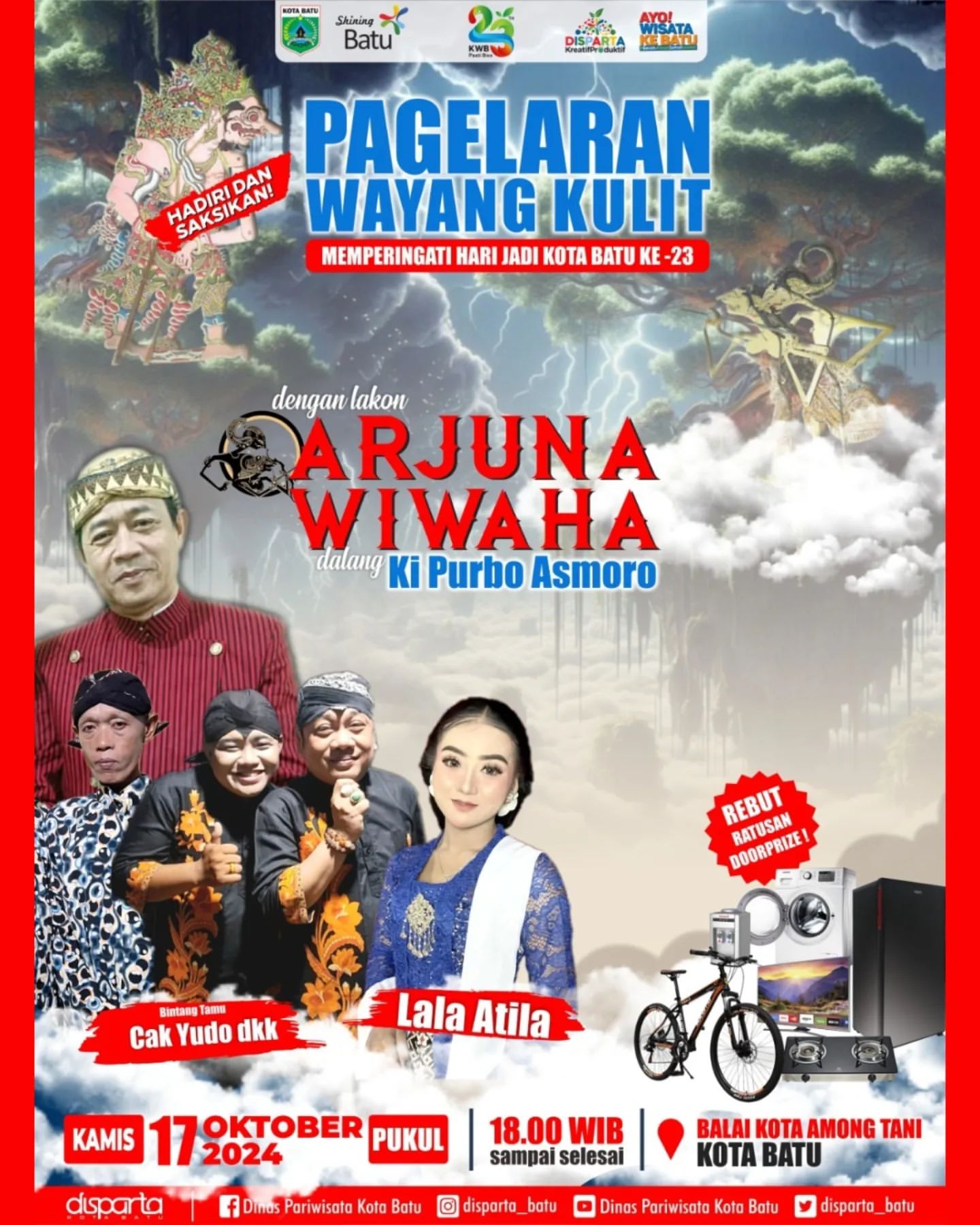 Pagelaran Wayang Kulit Meriahkan Hari Jadi Kota Batu ke-23