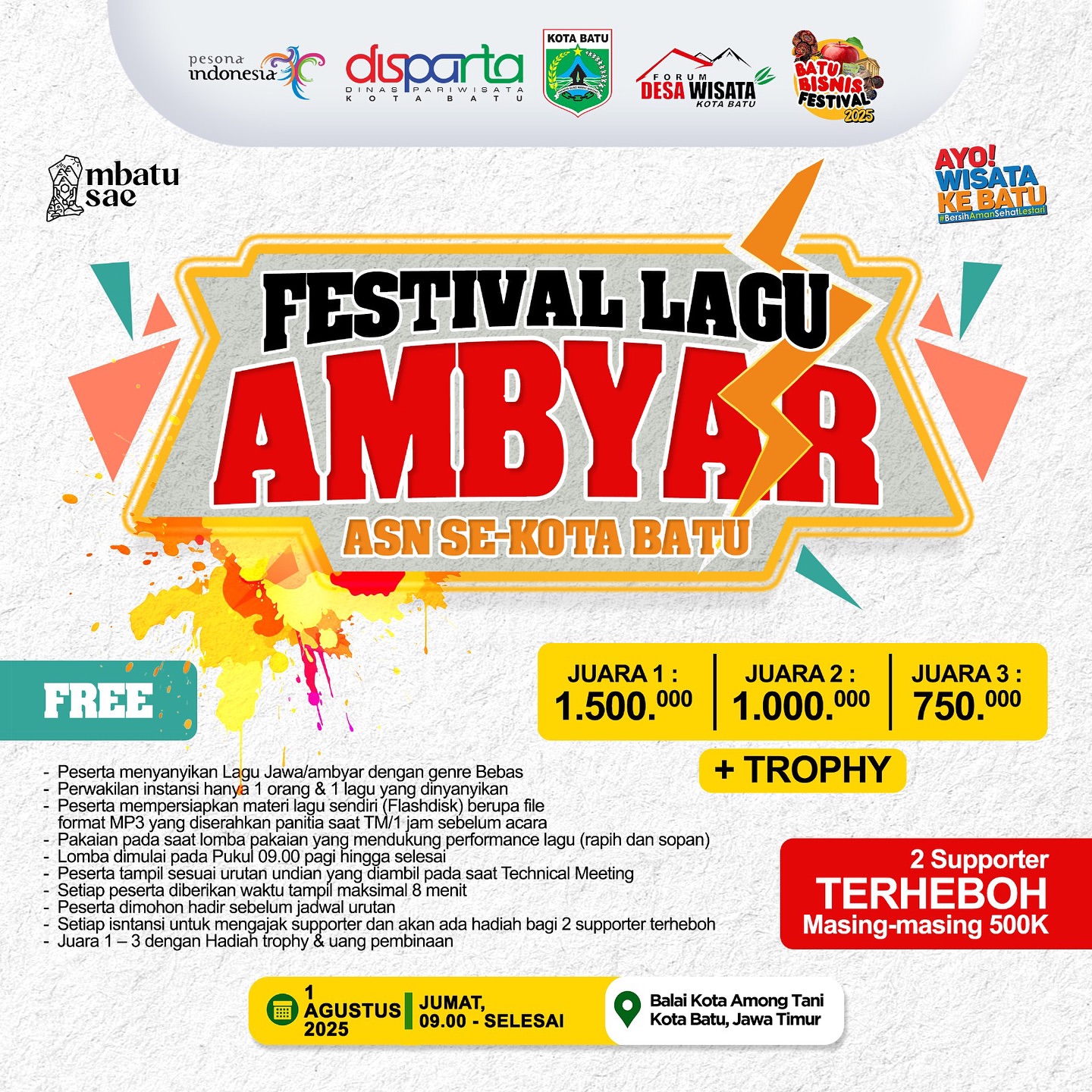 Konser Nyanyi Ambyar di Kota Batu Siap Digelar!