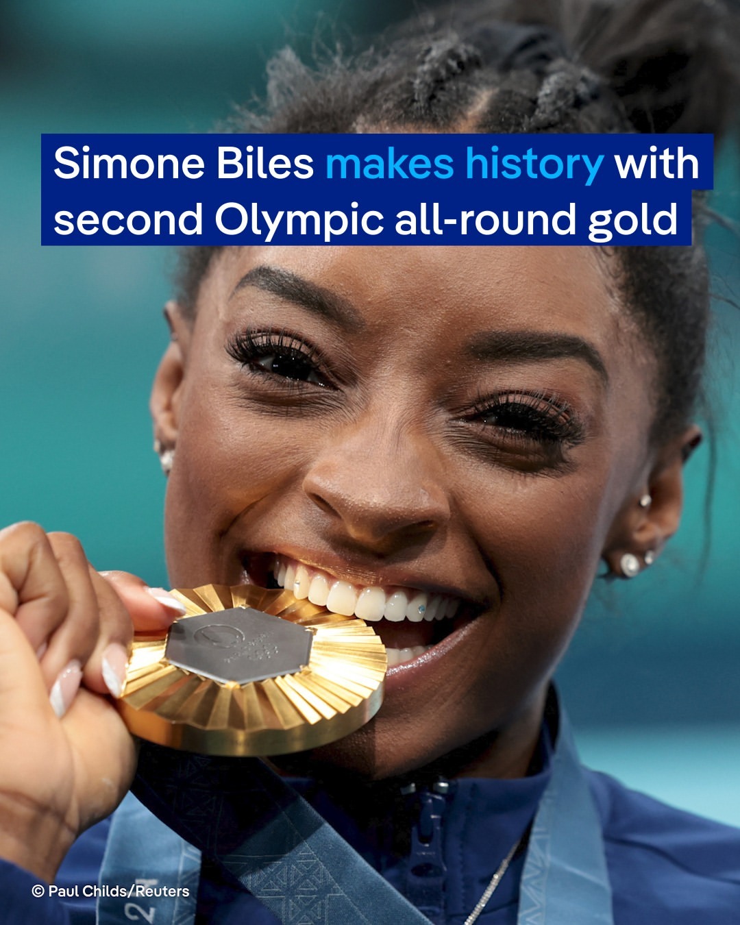 Simone Biles Raih Medali Emas Olimpiade Keenam di Paris