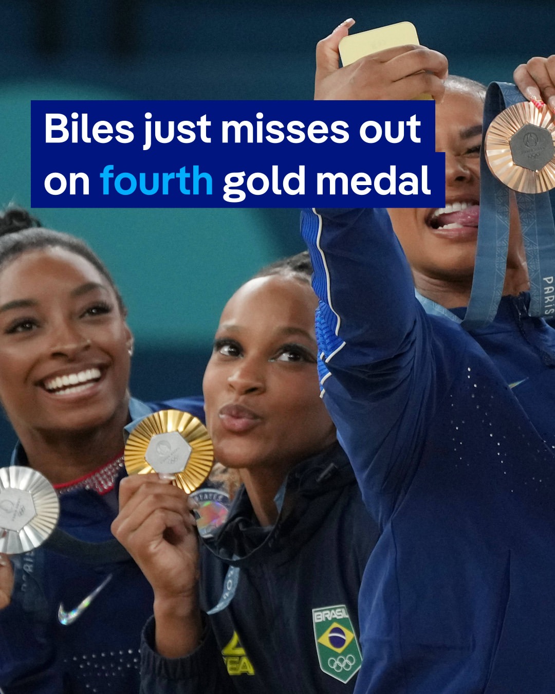 Simone Biles Raih Medali Perak di Olimpiade Paris 2024